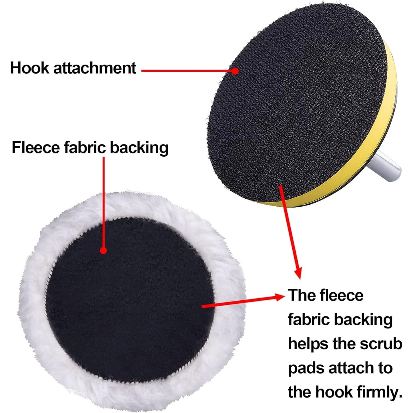 Car Waxing and Polishing Pad Kit with Drill Adapter