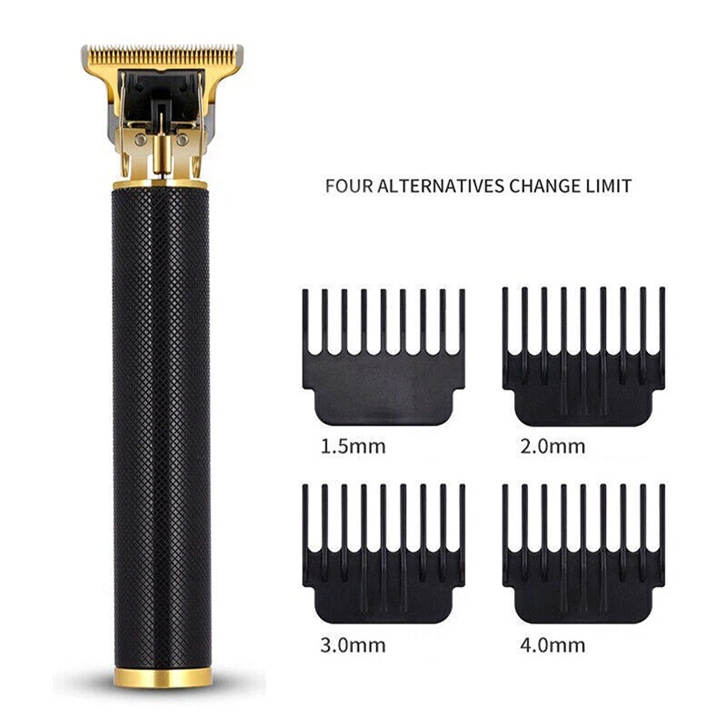 Black Cordless Hair Trimmer with Precision Blades