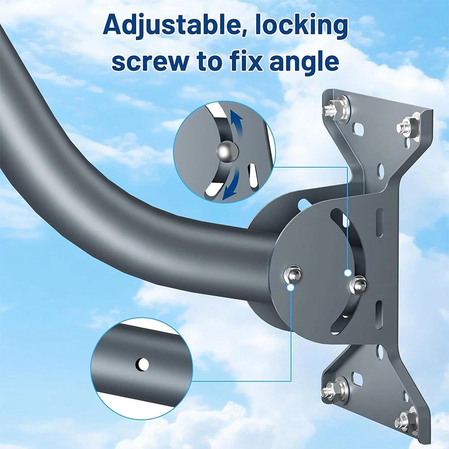 Adjustable Starlink Gen 3 Wall Mount Pole Adapter Kit