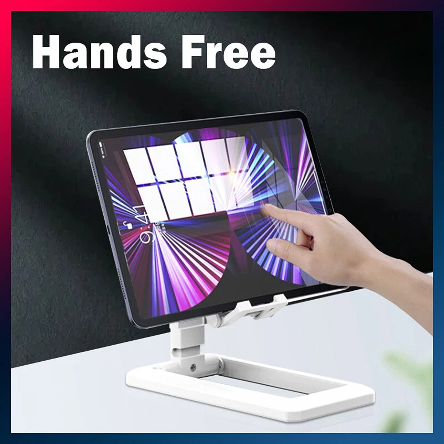 Adjustable Phone and Tablet Holder Foldable Desk Mount for iPhone