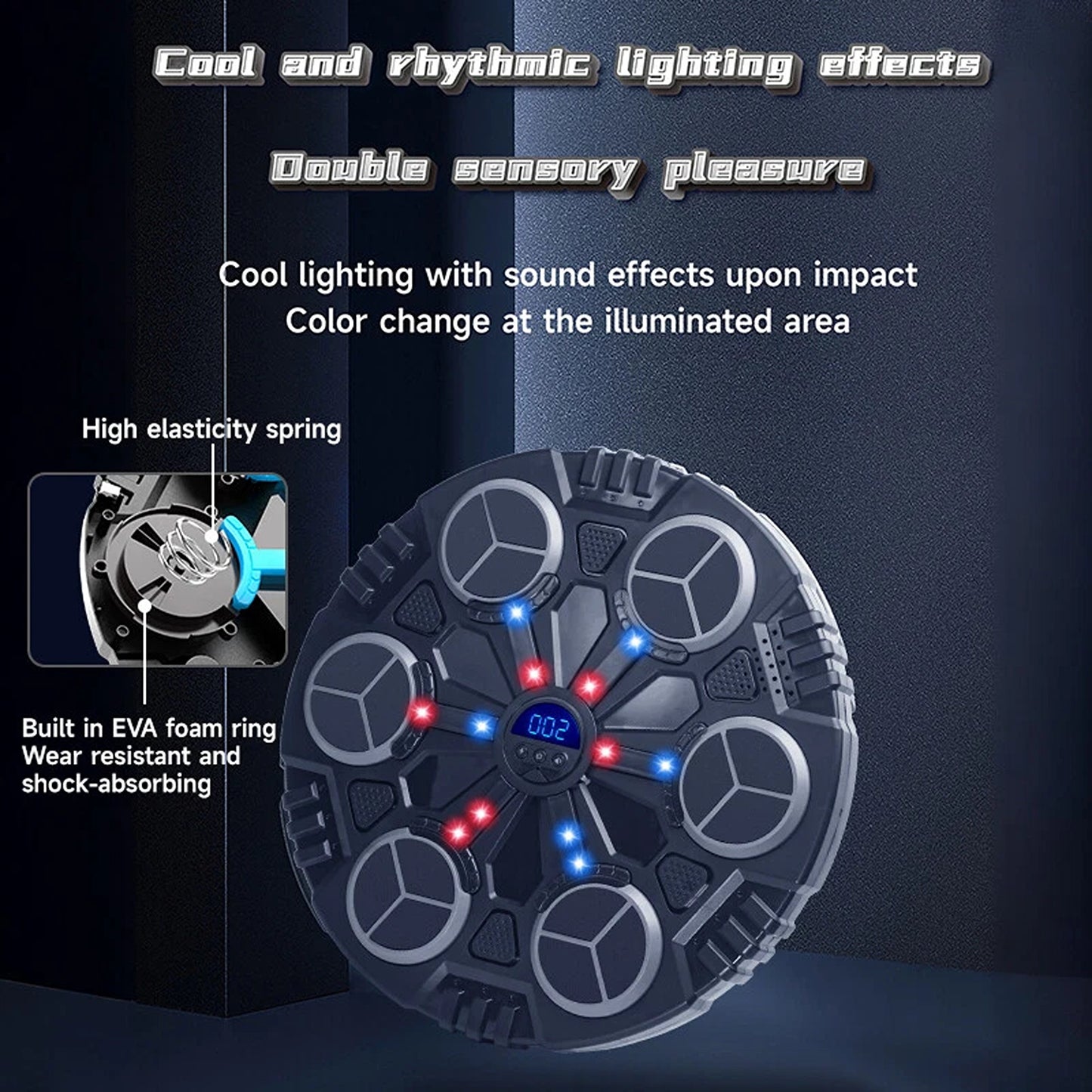 Smart Boxing Machine with Bluetooth and LED for Home Training