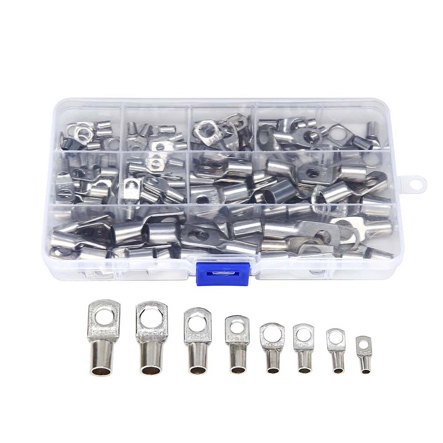 220 Piece Cable Lug Kit with Crimper and Copper Terminals
