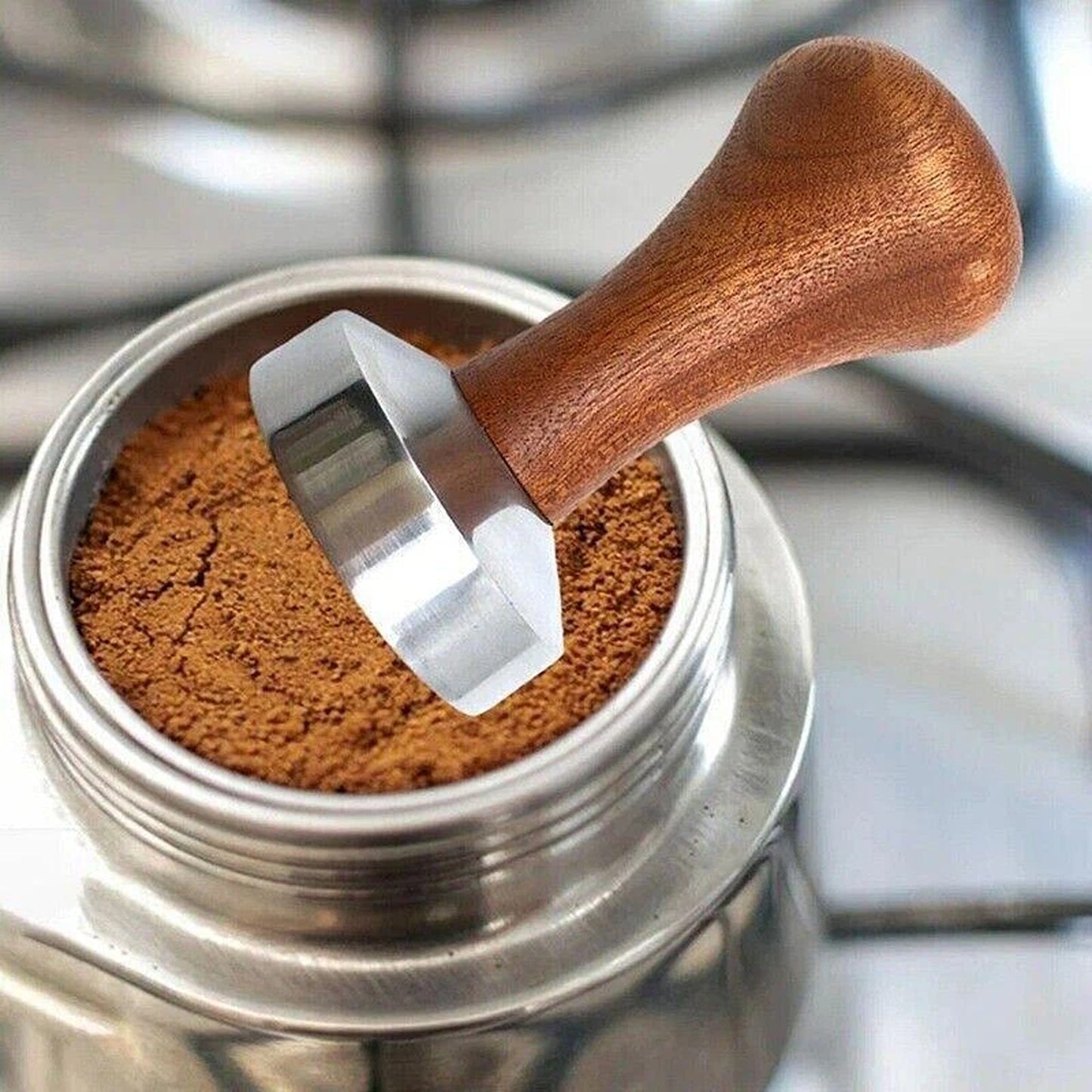 Barista Espresso Tamper 51mm Stainless Steel with Wood Handle