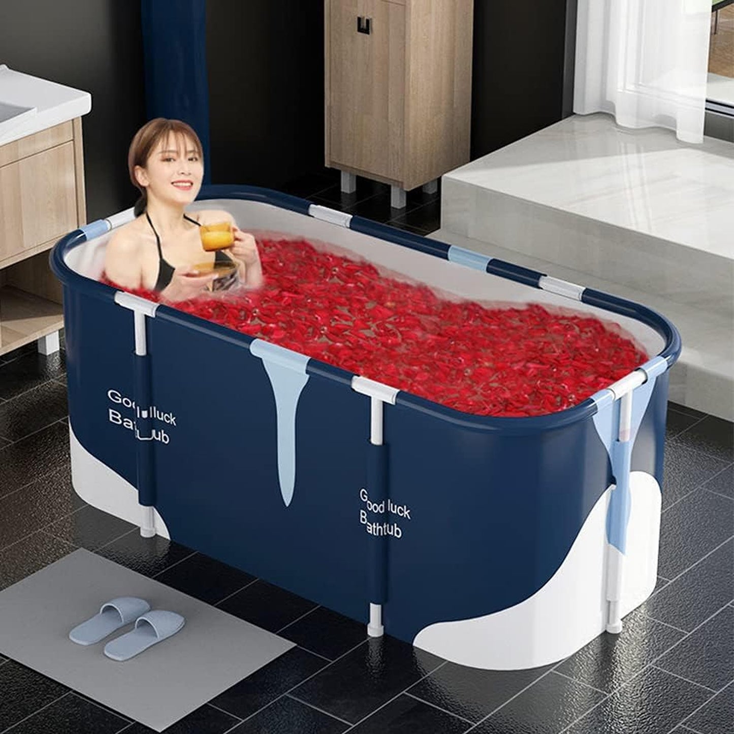 Foldable Portable Bathtub Water Tub Folding PVC