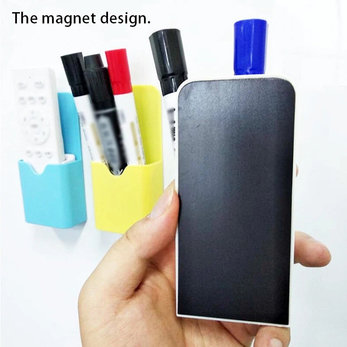 Magnetic Pencil and Eraser Storage Box for Home or Office