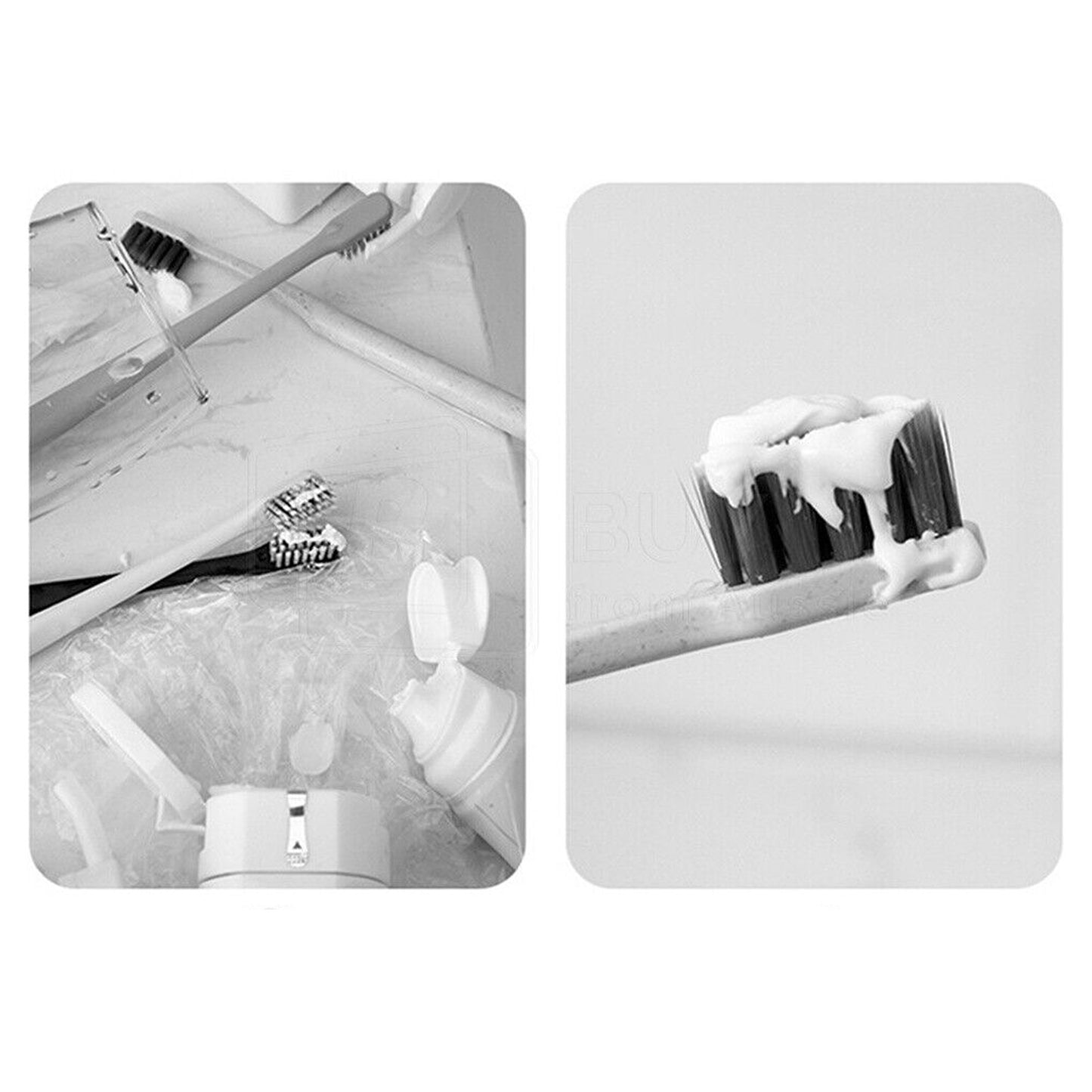 Wall Mounted Toothbrush Holder Automatic Toothpaste Dispenser