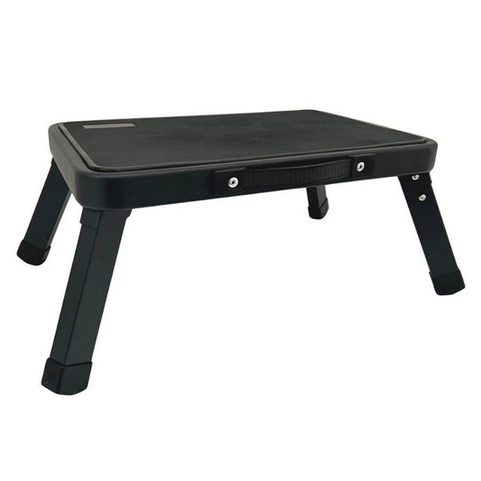 Compact Foldable Caravan Entry Step With Carry Handle And Ridged Tread