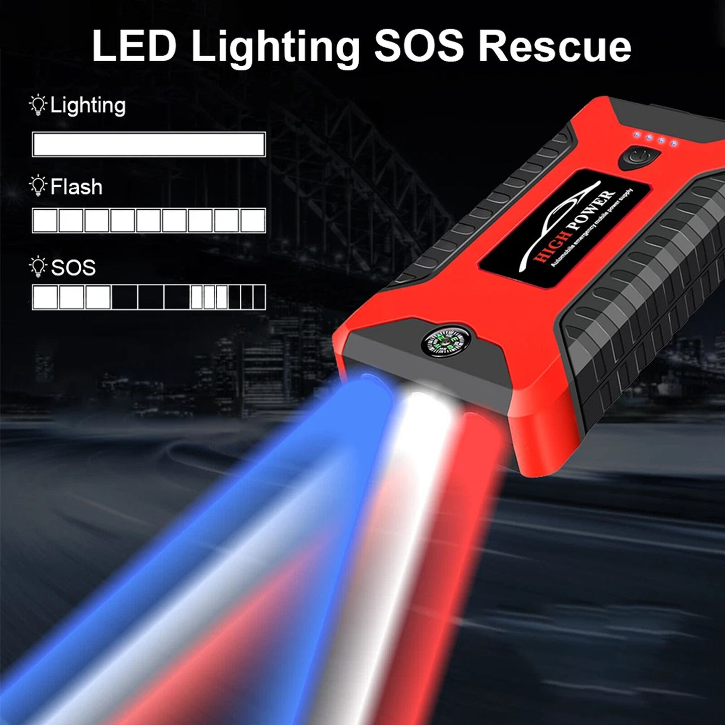 Portable Car Jump Starter 12V Battery Booster Power Bank