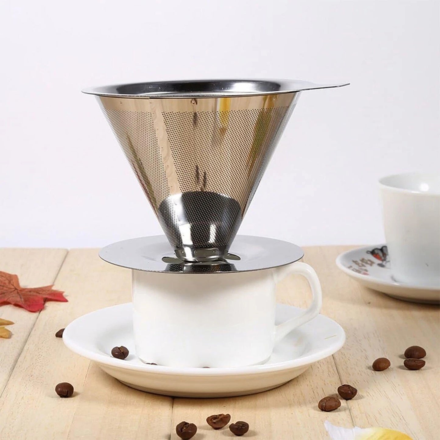 Stainless Steel Double Layer Coffee Filter 600 Mesh Paperless