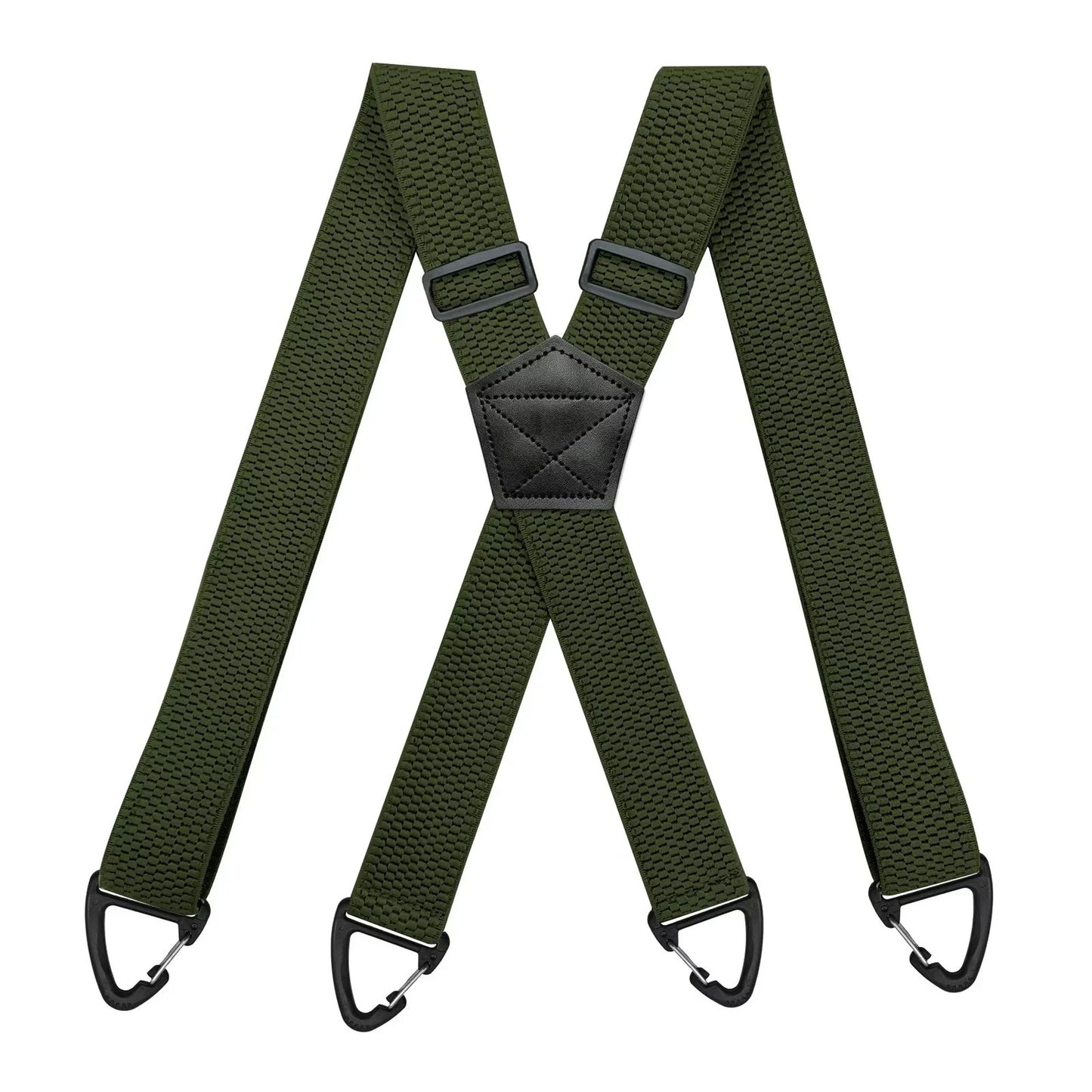 Green Heavy Duty Elastic Suspenders for Men Trouser Pants Braces