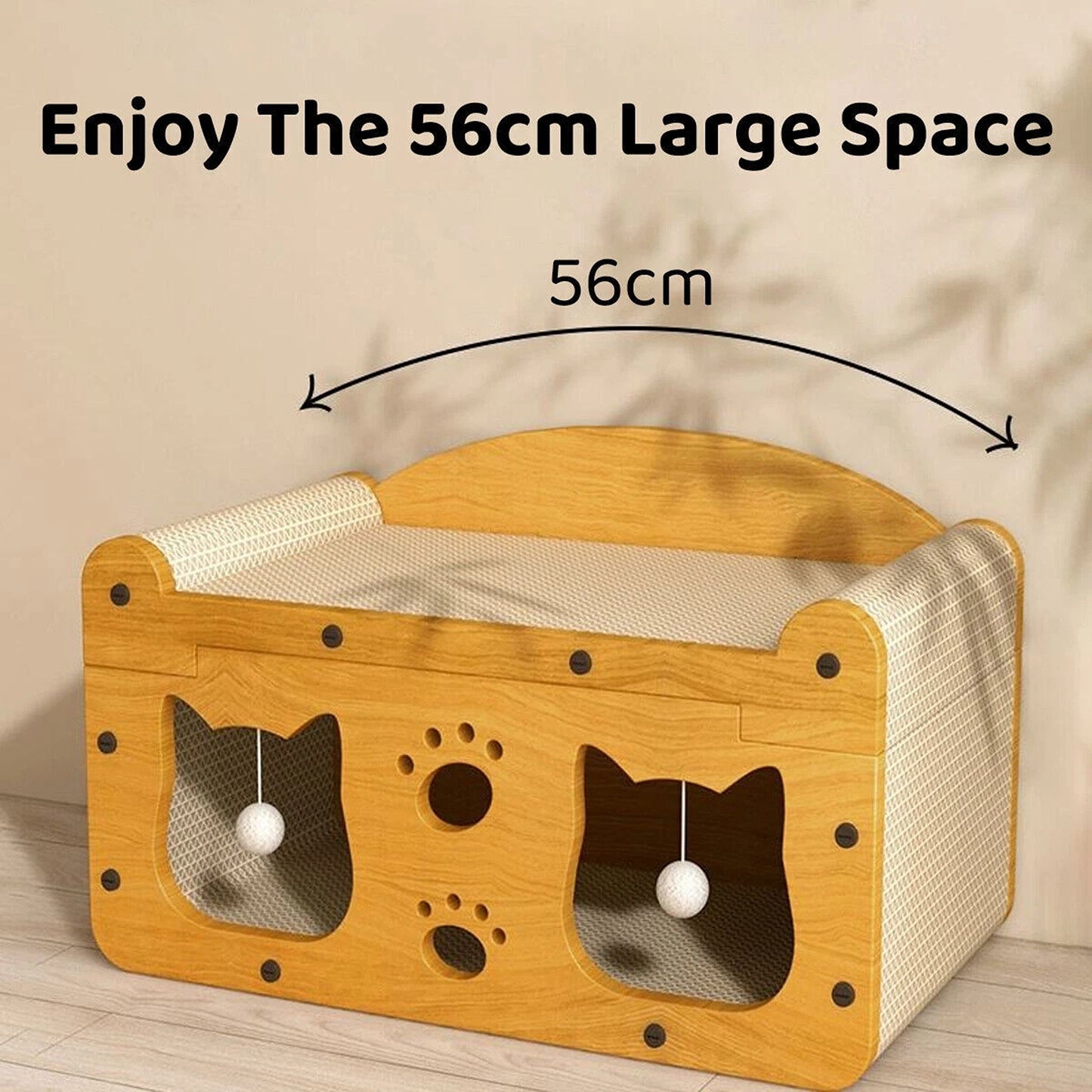 Cat Scratching Board and House All in One Wear Resistant Toy