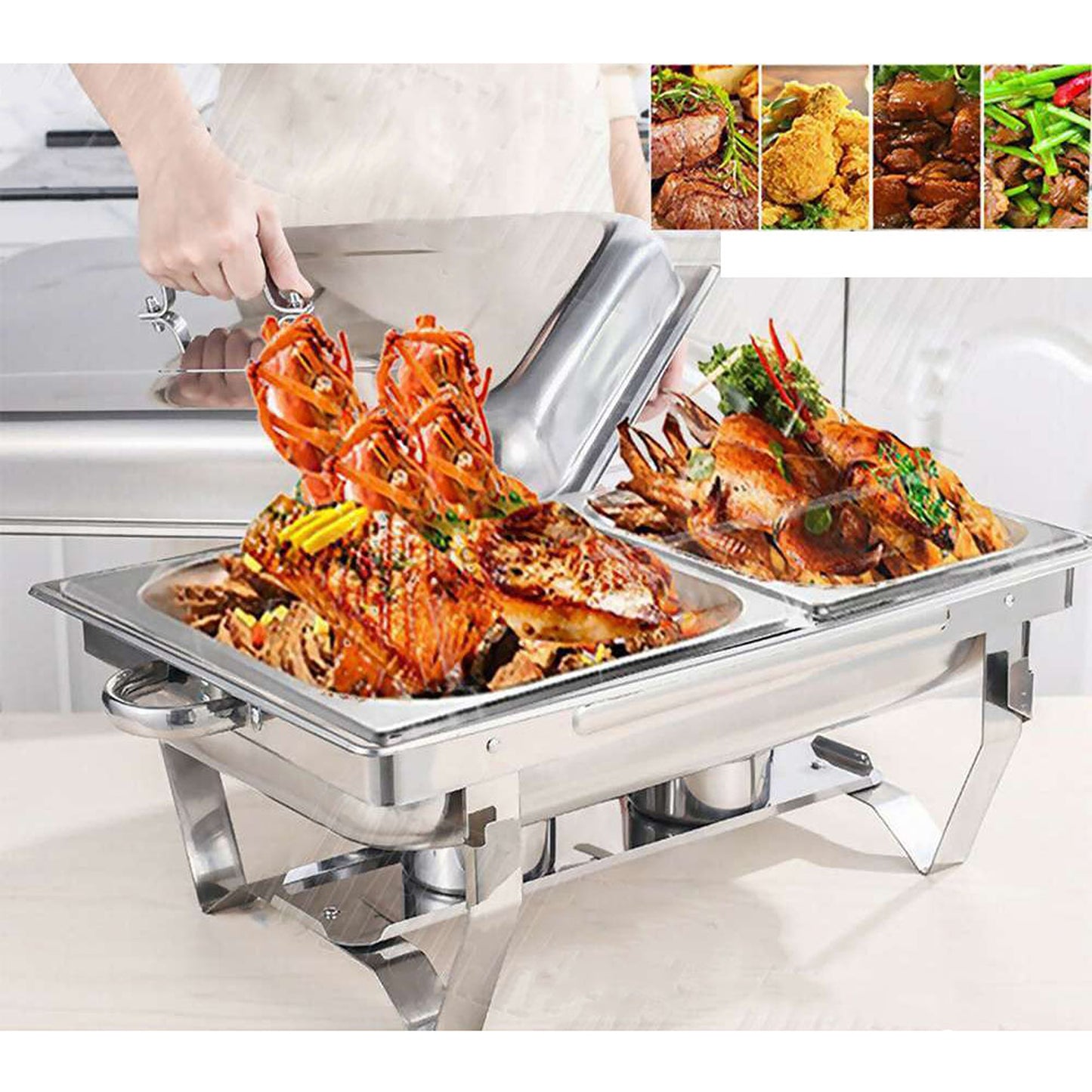 Stainless Steel Chafing Dish Buffet Food Warmer Pan