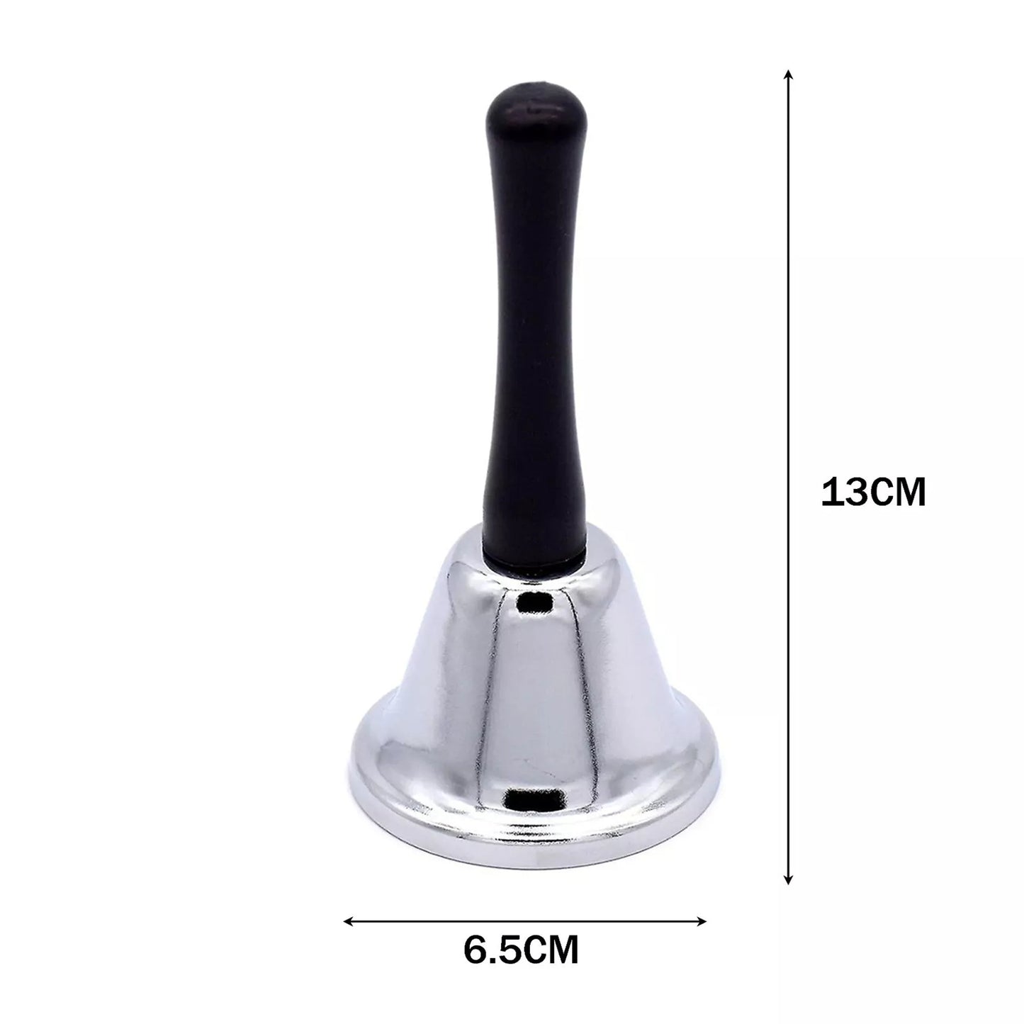 Silver Hand Held Call Bell Ringing Bell for Office Reception School Restaurant