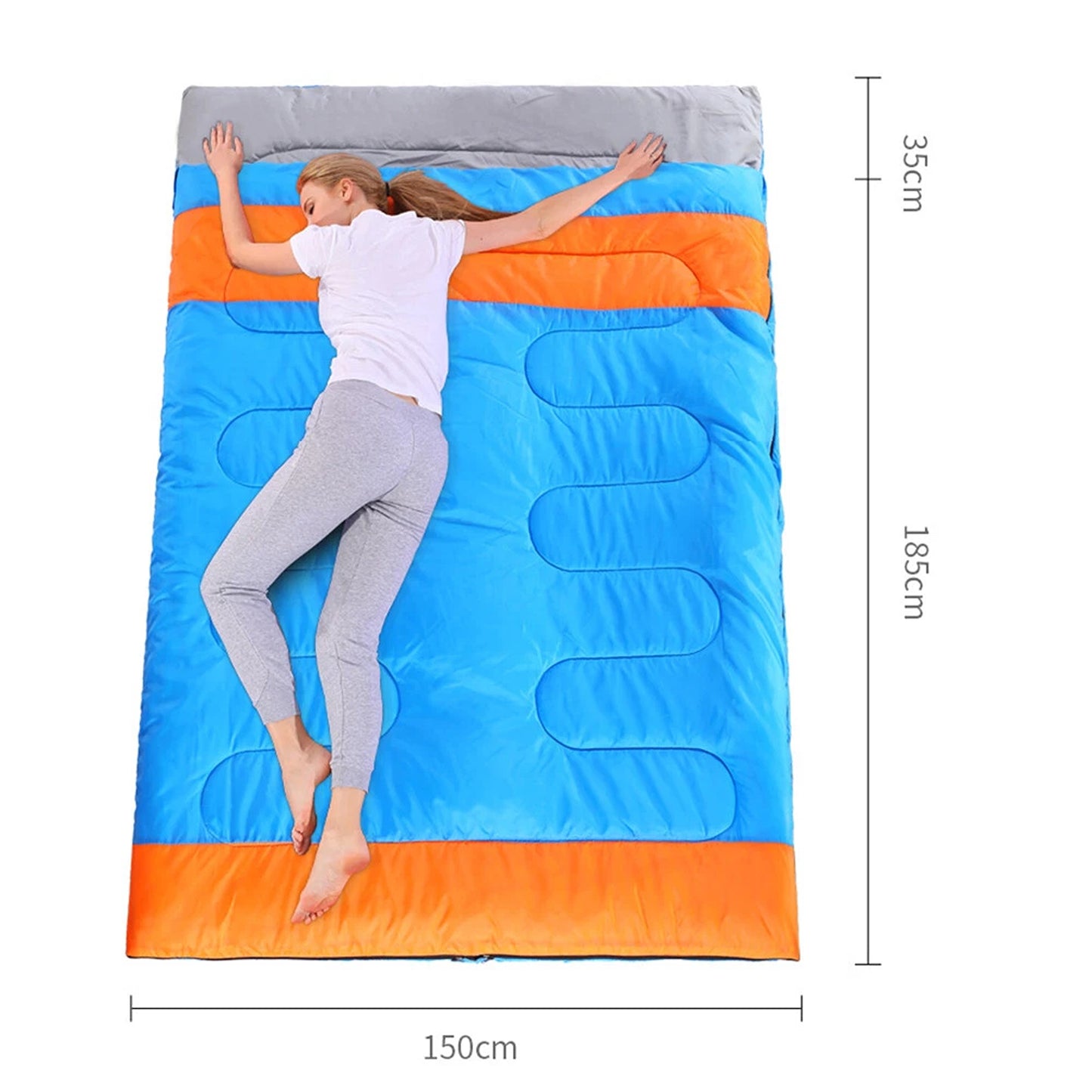 Large Double Sleeping Bag for Cold Weather Camping
