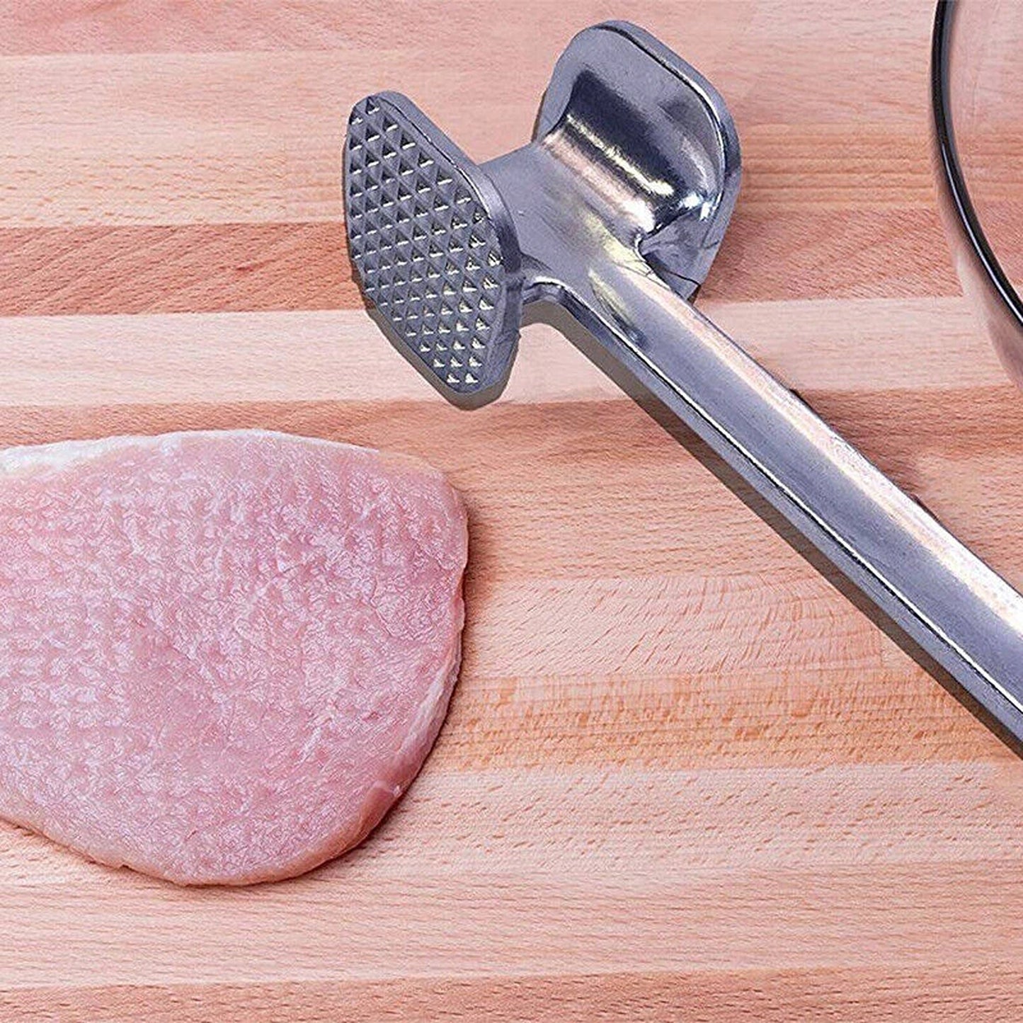 Aluminum Meat Tenderizer Hammer for Steak Chicken and Beef