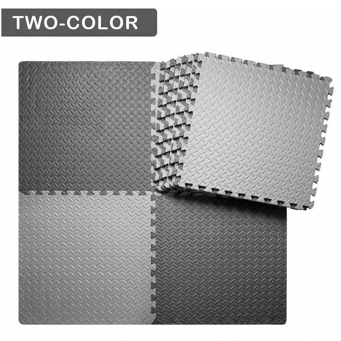 EVA Foam Interlocking Gym Floor Mats 60x60cm Heavy Duty 12pcs