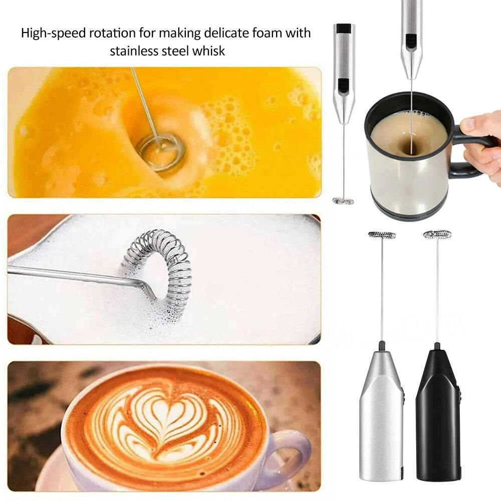 Mini Foamer Kitchen Tool Milk Frother Egg Beater Stirrer Whisk Mixer Electric