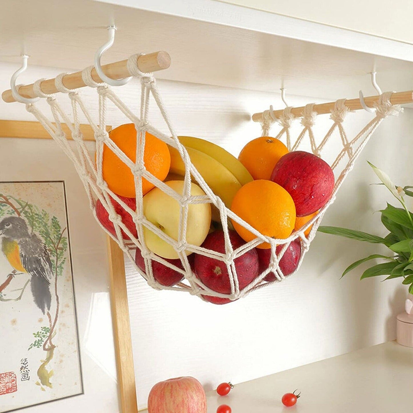 Hanging Basket 2 Styles Fruit Hammock Storage