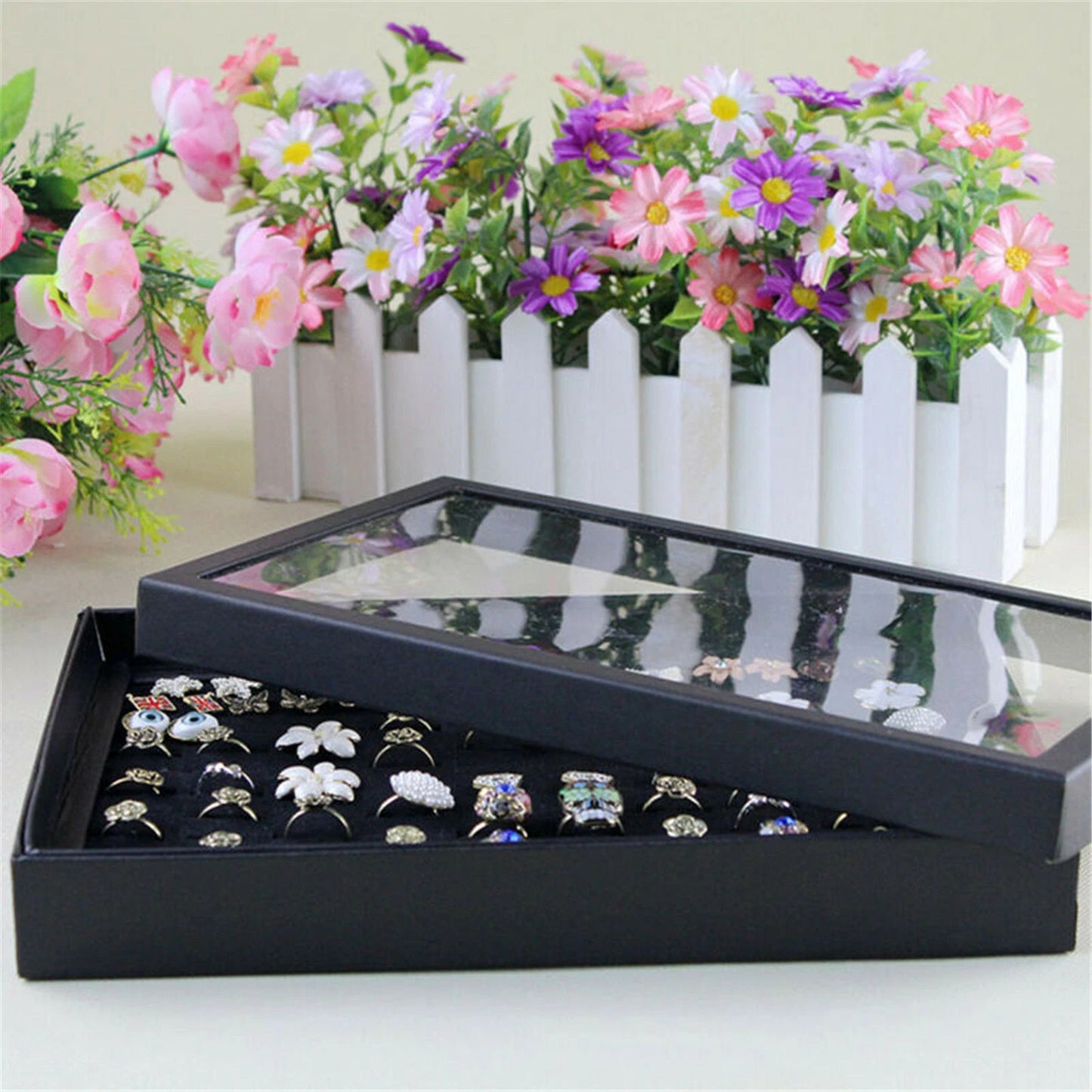 100 Slot Jewelry Tray Holder for Organizing Rings and Earrings
