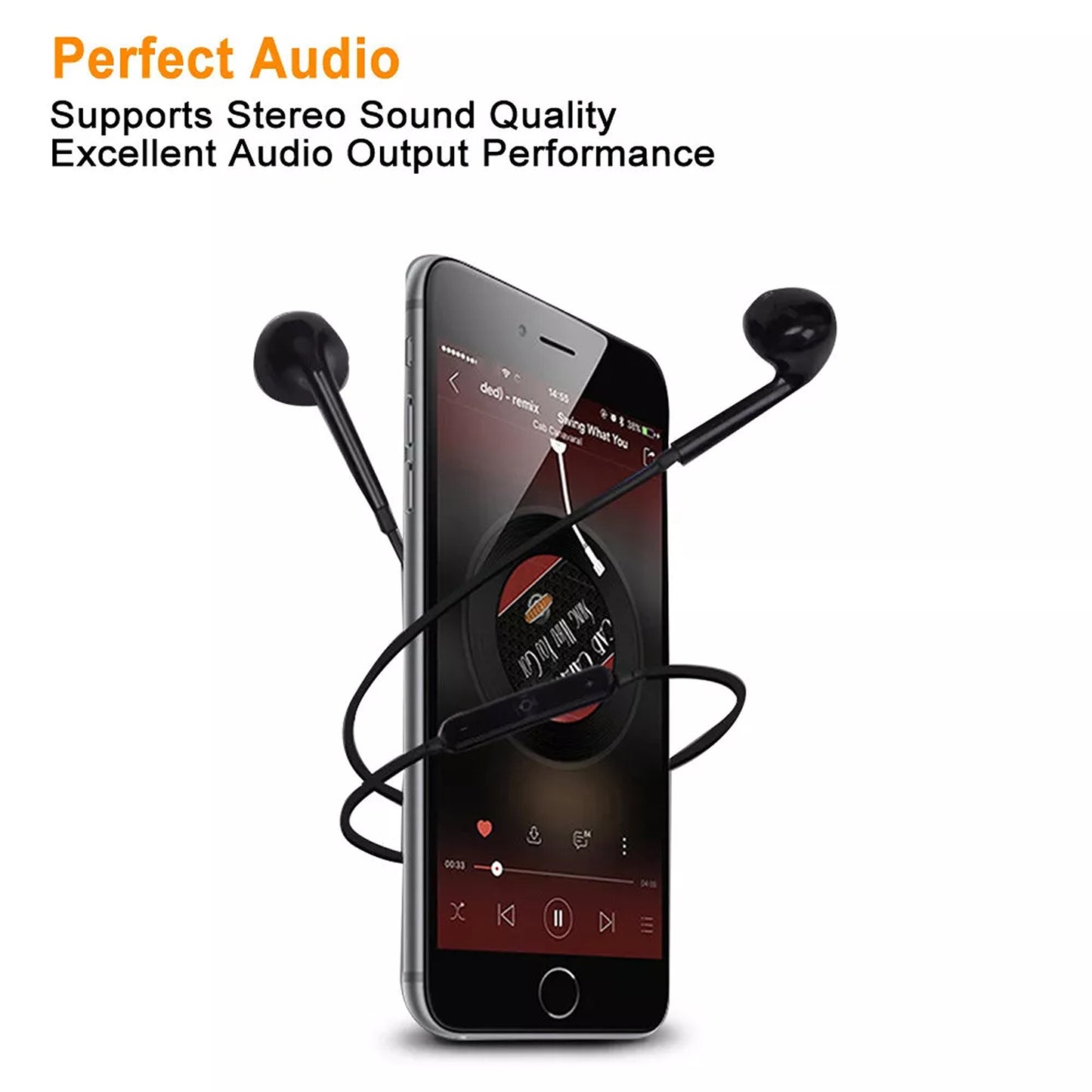 Wireless Sweatproof Headphones with Mic for Workout and Gym