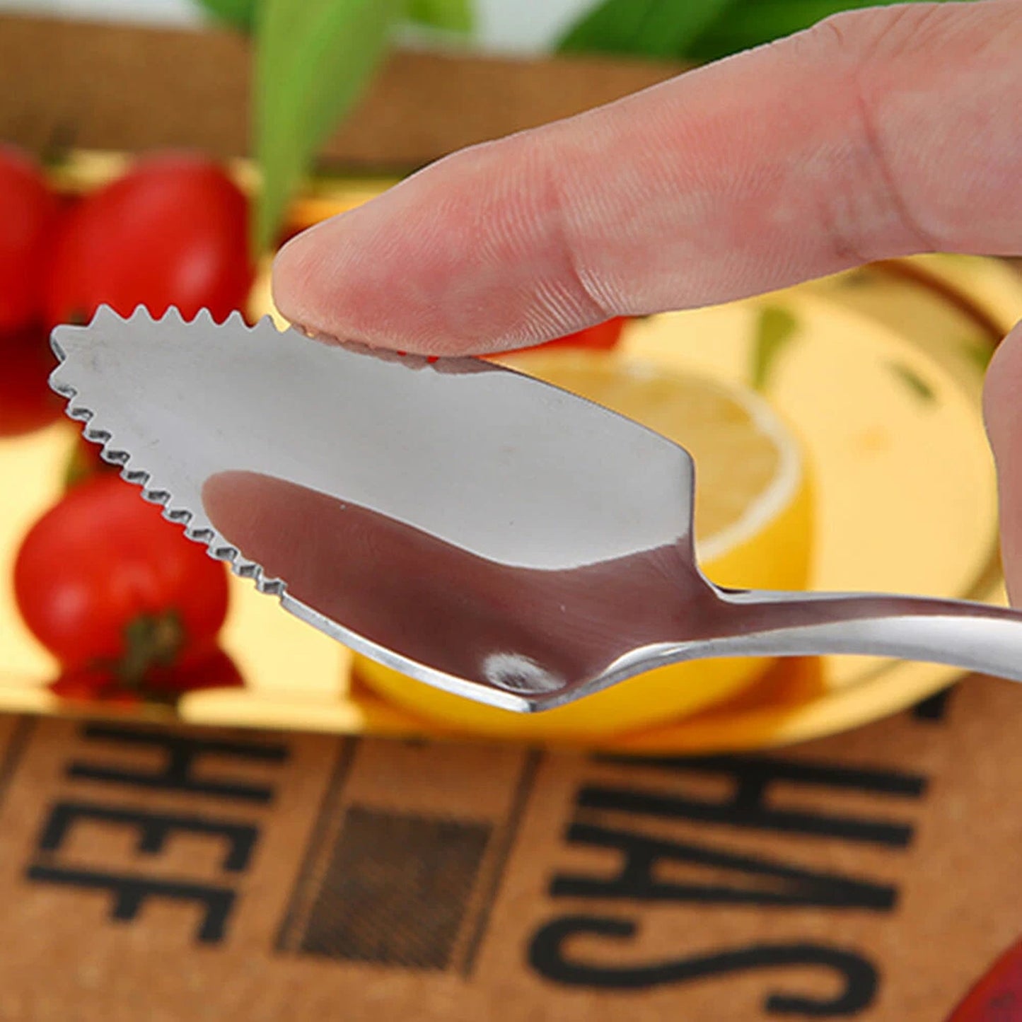 2pcs Stainless Steel Grapefruit Spoons with Serrated Edge