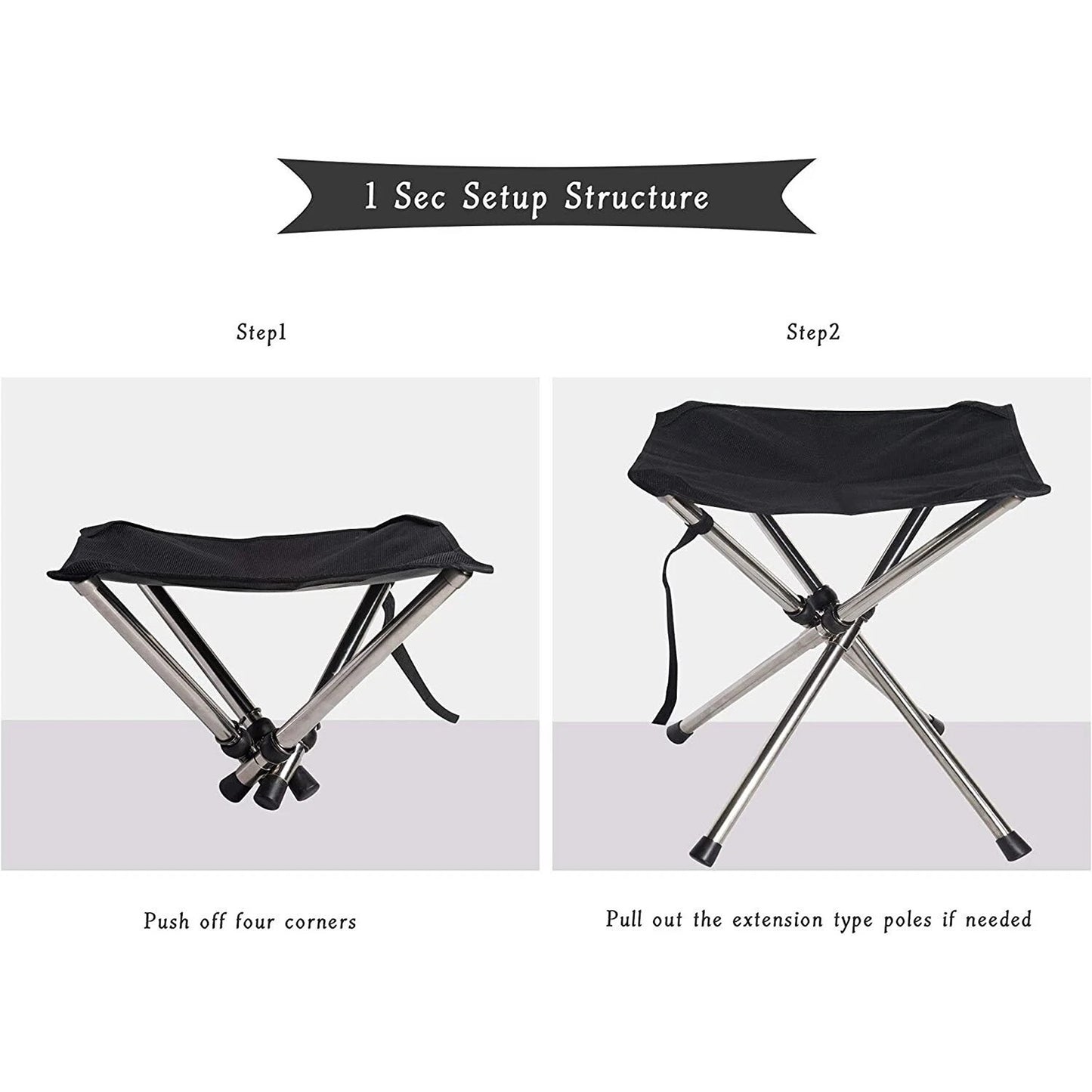 Mini Foldable Camping Stool Lightweight Portable Hiking Chair