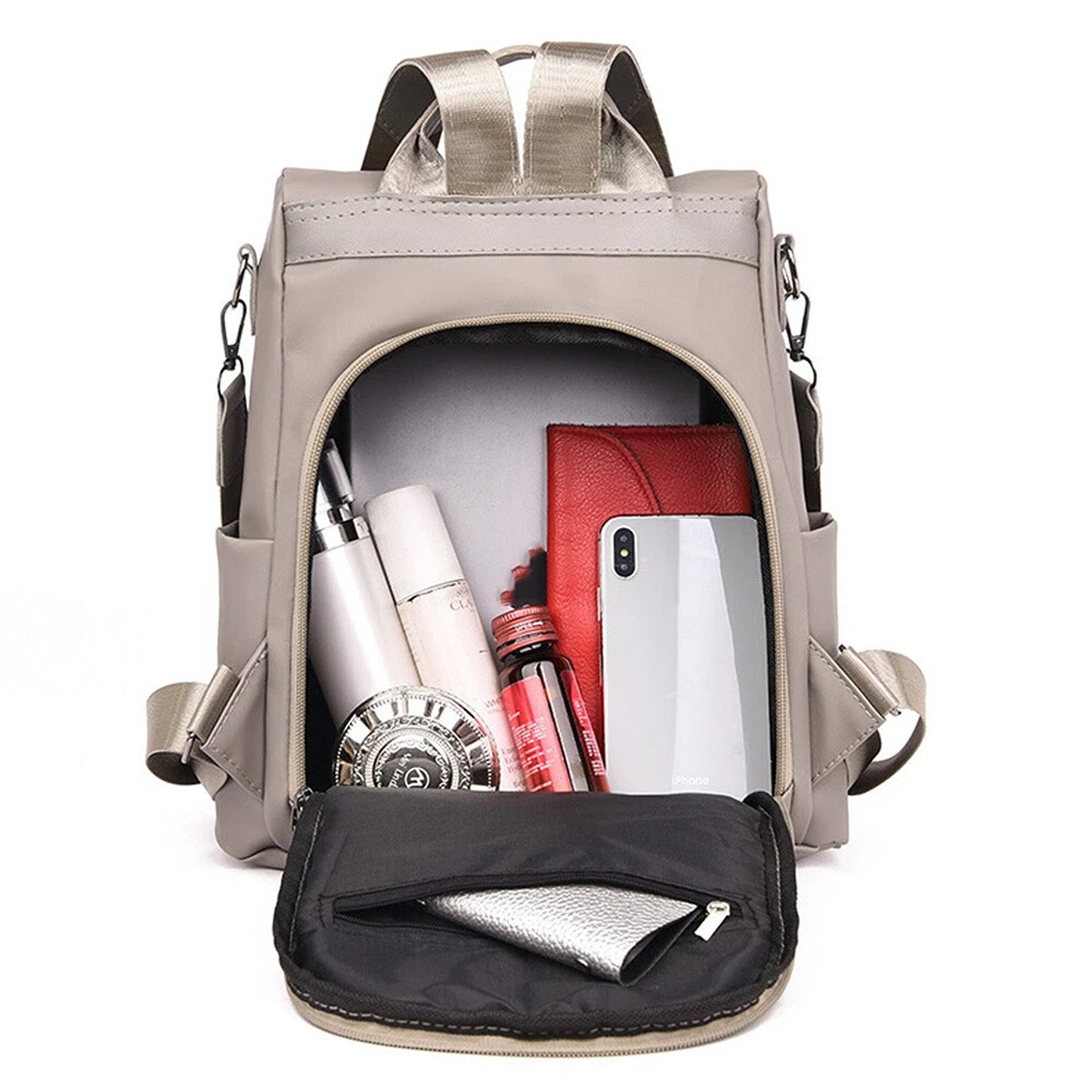 Khaki Womens Oxford Backpack for Travel and Work