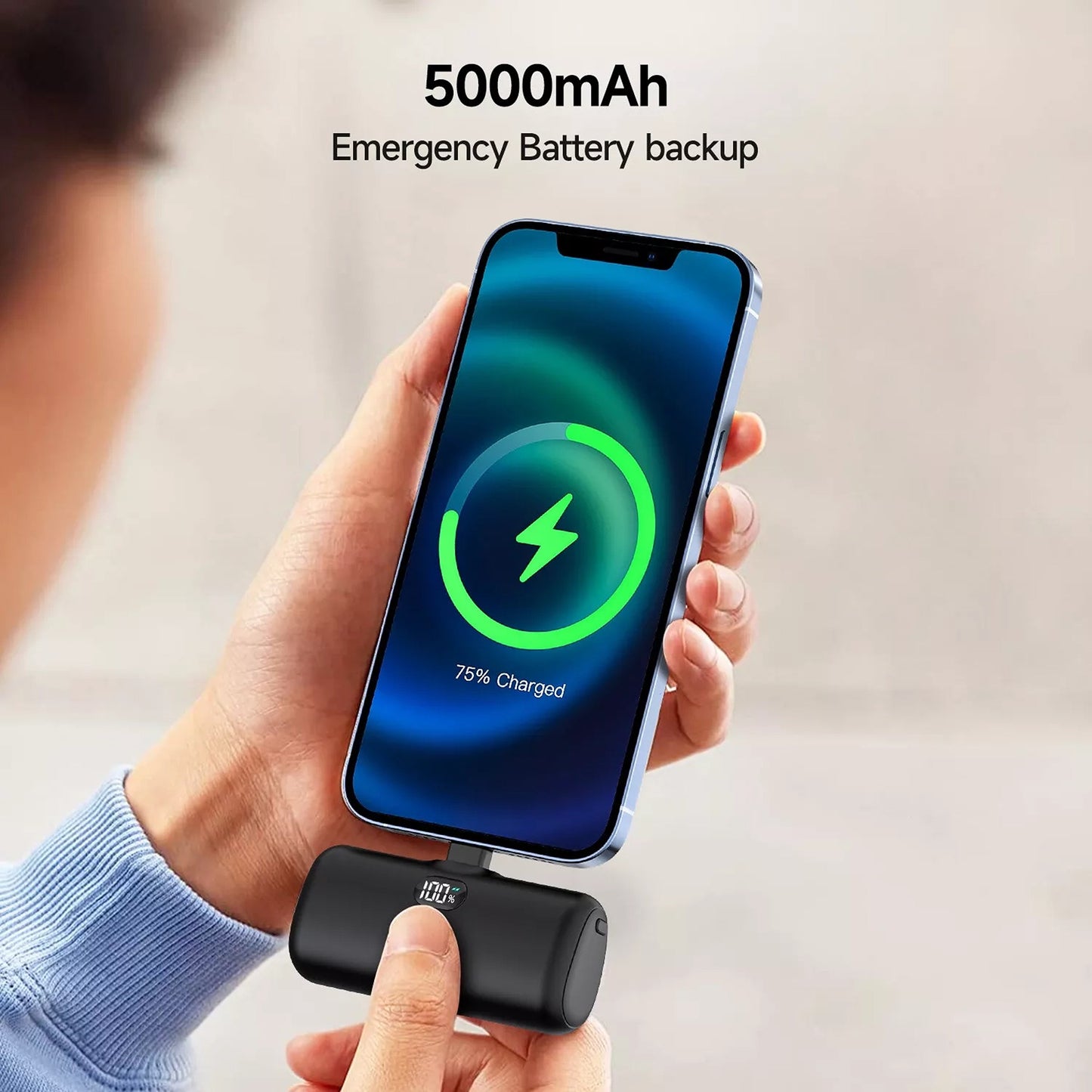 5000mAh Mini Power Bank Portable Charger with PD Fast Charging for iPhone
