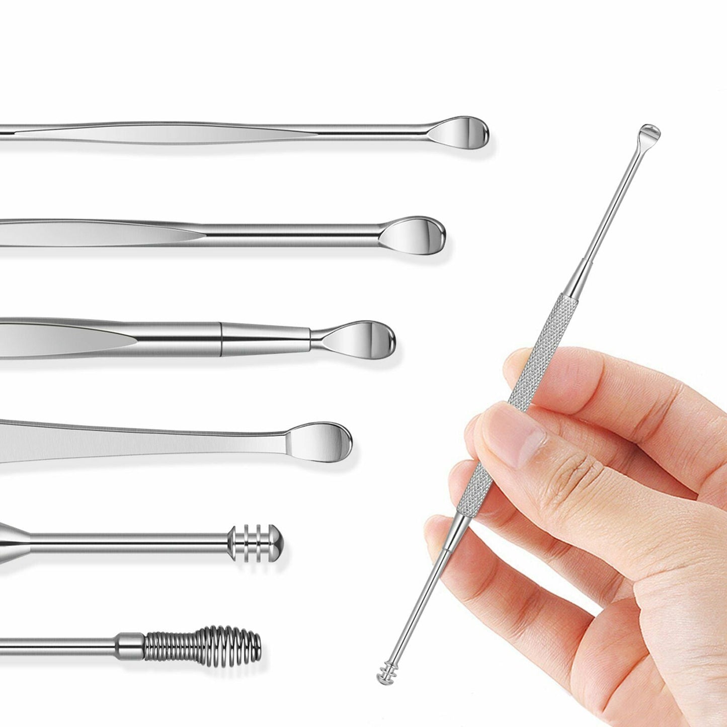 Stainless Steel Ear Wax Cleaner Picker - 7pcs