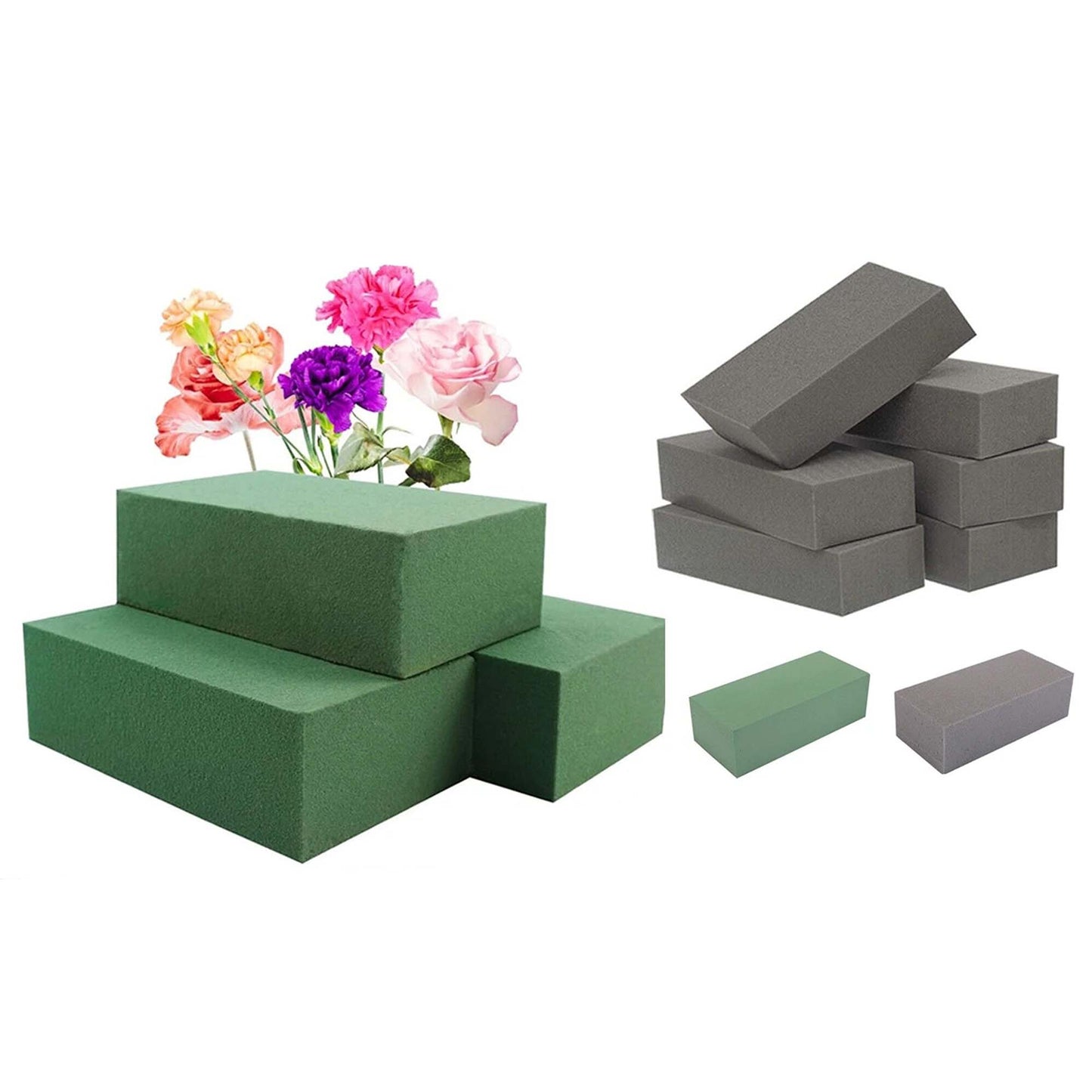 2 Piece Floral Foam Blocks for Fresh and Artificial Flowers