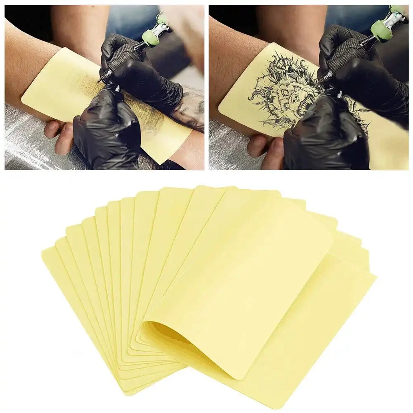 1/3mm Thickness Tattoo Practice Skin Silicone Fake Skin Pad for Beginner - 10x
