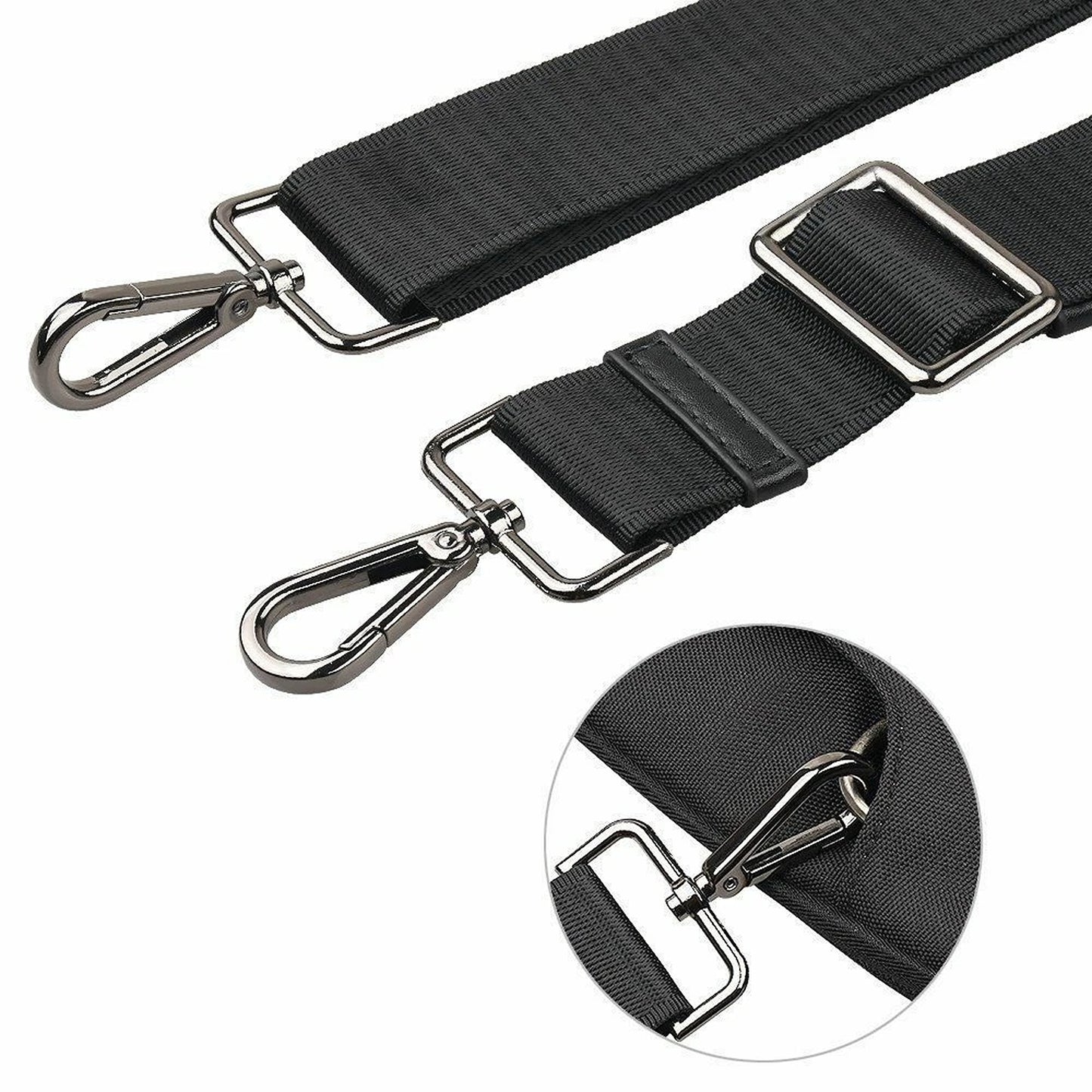 Padded Adjustable Shoulder Strap For Laptop Gym Sports Bag Black