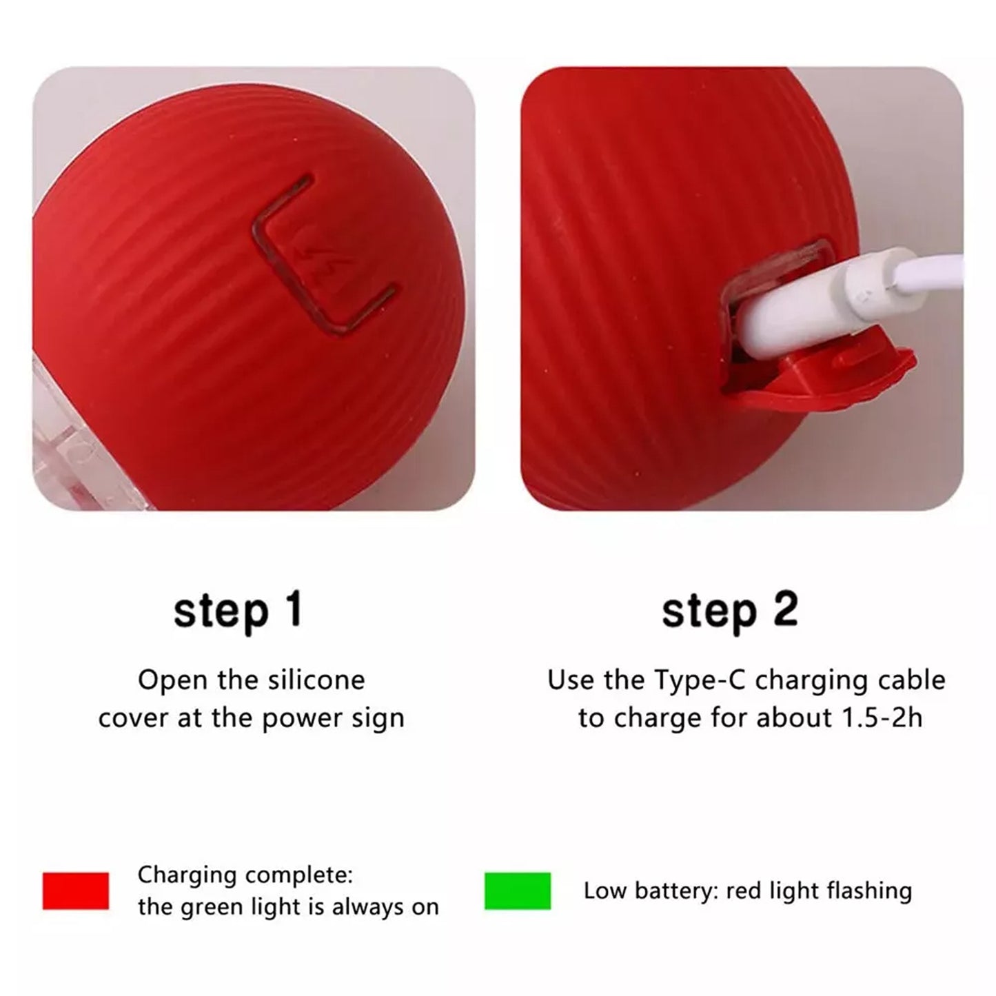 Automatic Rolling Ball Toy for Cats and Dogs Electric Pet Toy