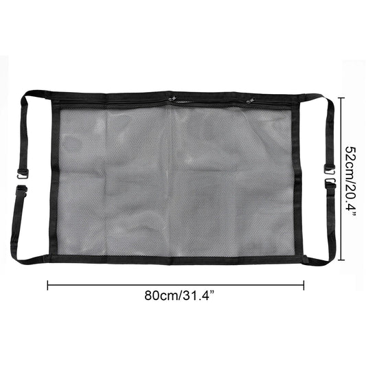 Car Roof Storage Net Zipper Bag Interior Travel Pocket