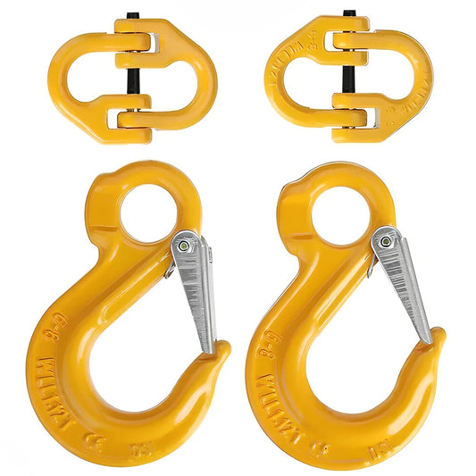 2x 8mm Hammerlock and Eye Sling Hook Set for Caravan Trailer Safety Chain Extension