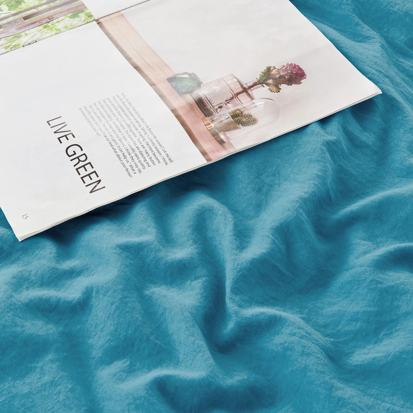 Slate Blue 2000 Thread Count Quilt Cover Set Soft Luxury Bedding