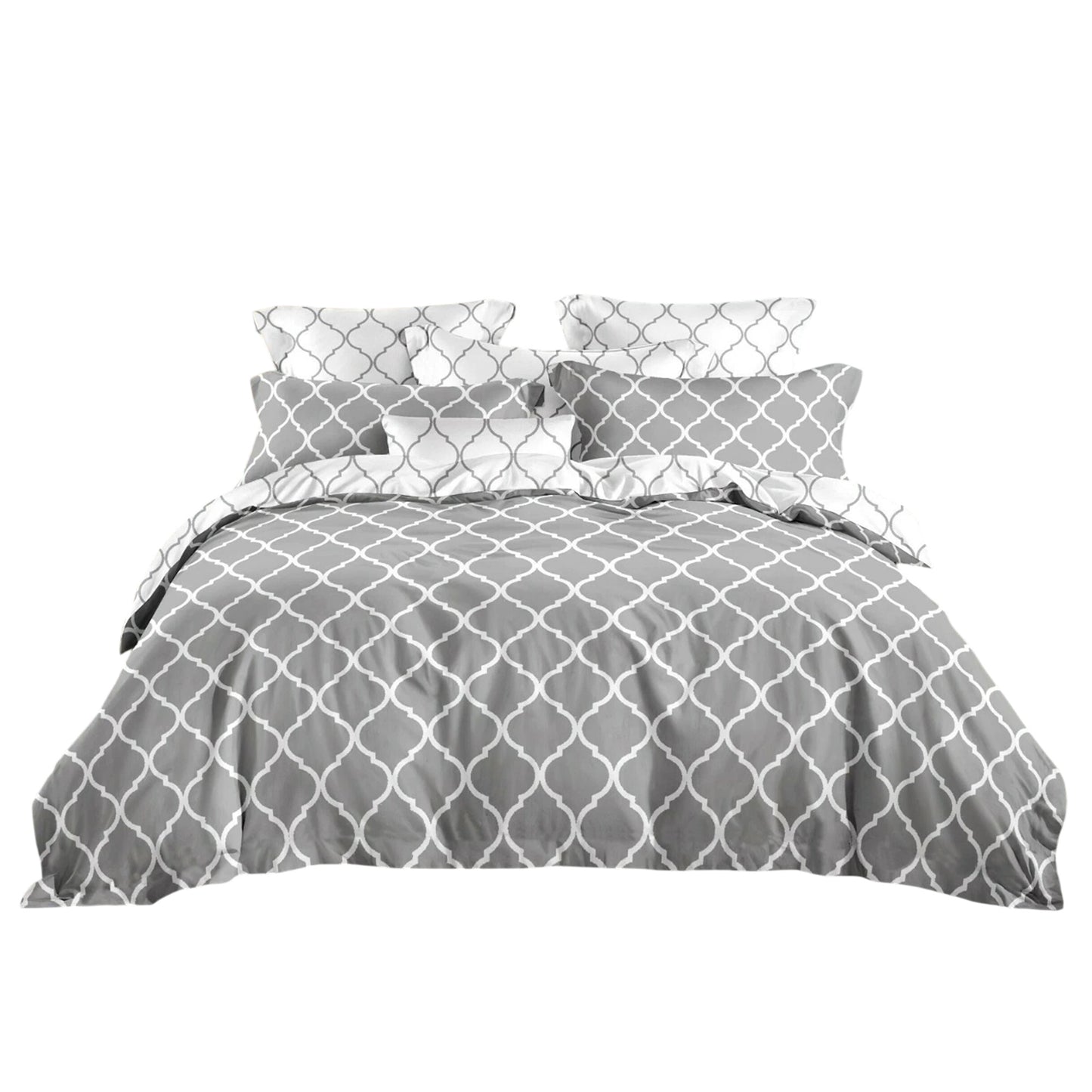 Ultra Soft Quilt Duvet Doona Cover Set with Pillowcase All Sizes - Geometry Print