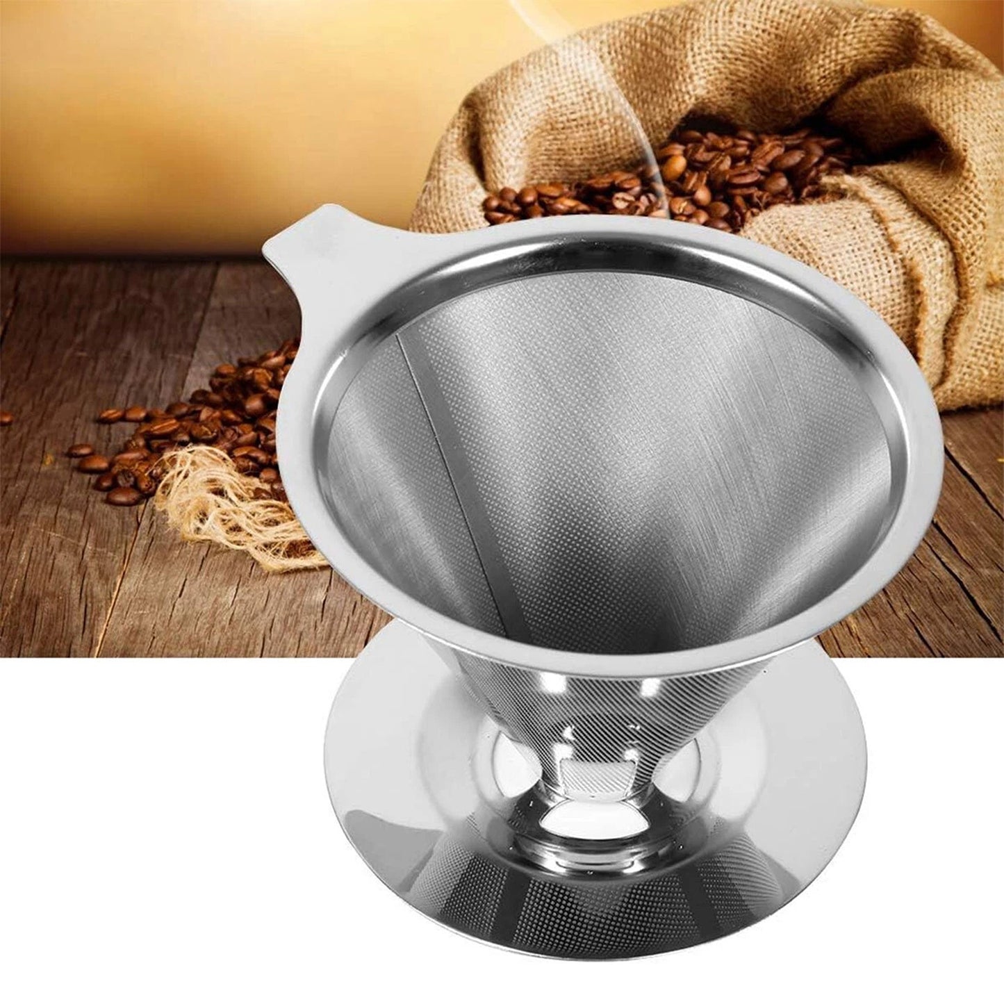 Stainless Steel Double Layer Coffee Filter 600 Mesh Paperless