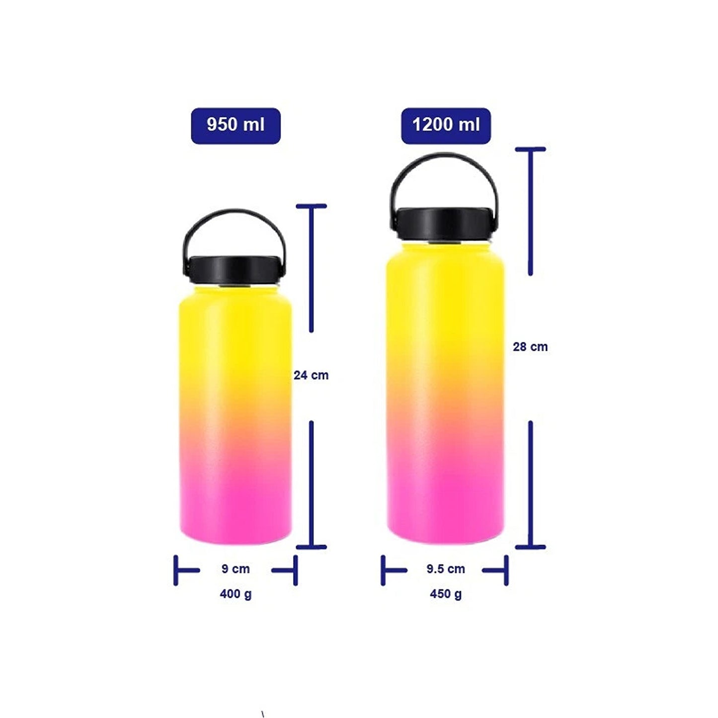 Stainless Steel Insulated Water Bottle with BPA Free Lid - Nectarine