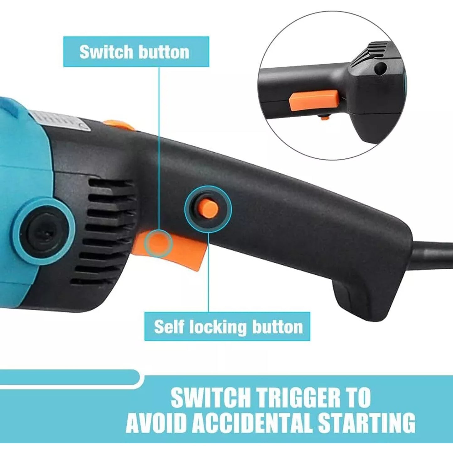 Electric Car Polisher Buffer Pad Tool Kit 6 Speed 1600W 240V 180mm 150mm