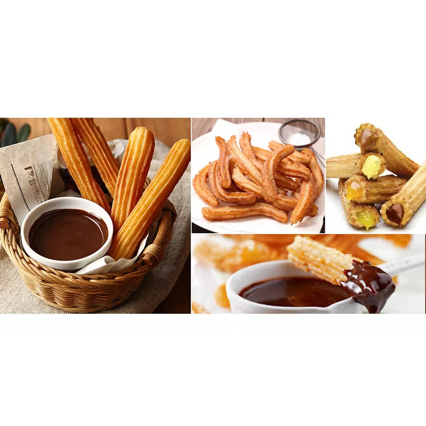 Manual Vertical Churros Maker 5L with Nozzles for Commercial Kitchens