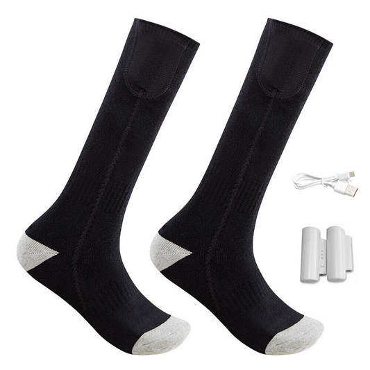 Electric Heated Socks Boot Warmer USB Rechargeable - Black