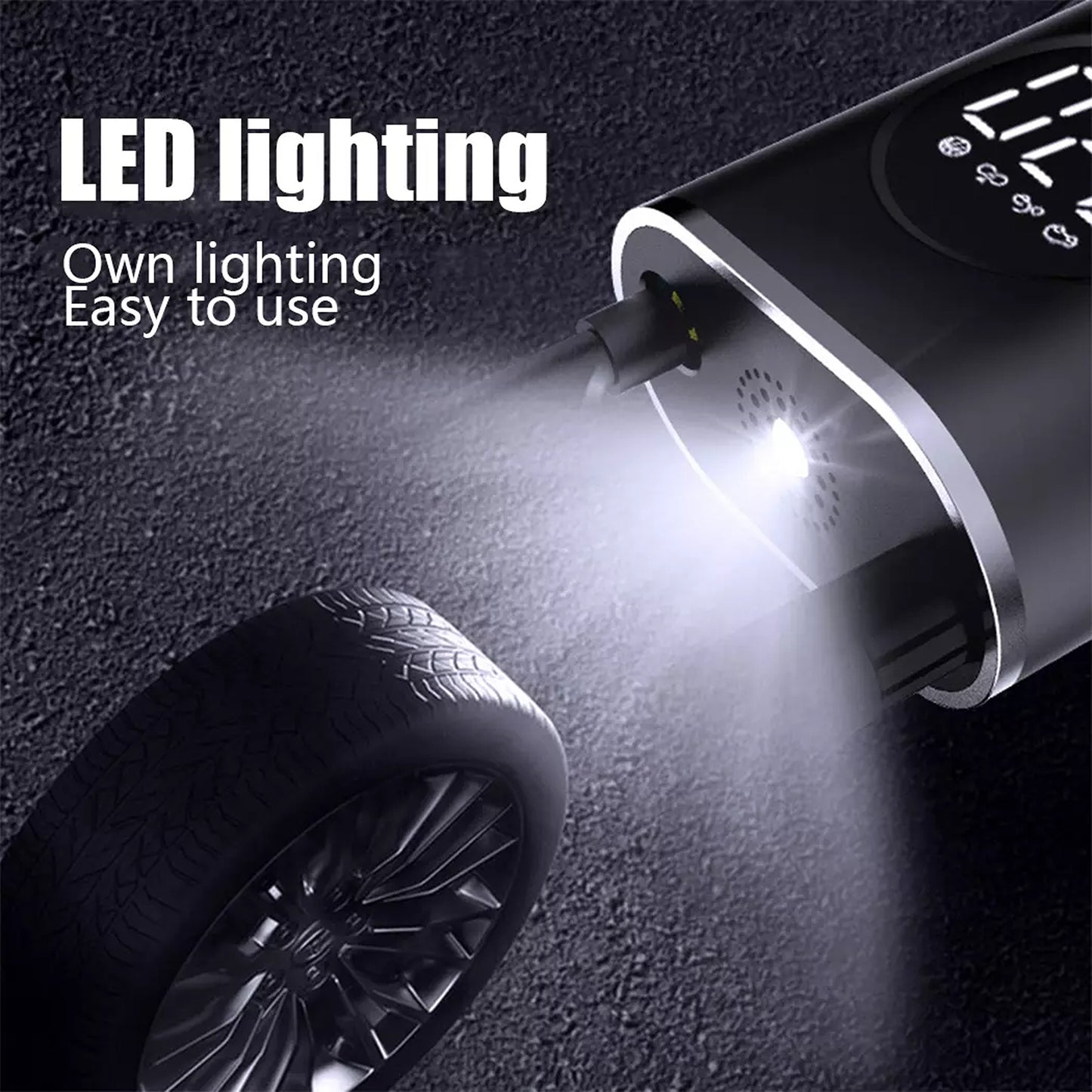 Rechargeable Car Tire Air Inflator Electric Pump Cordless