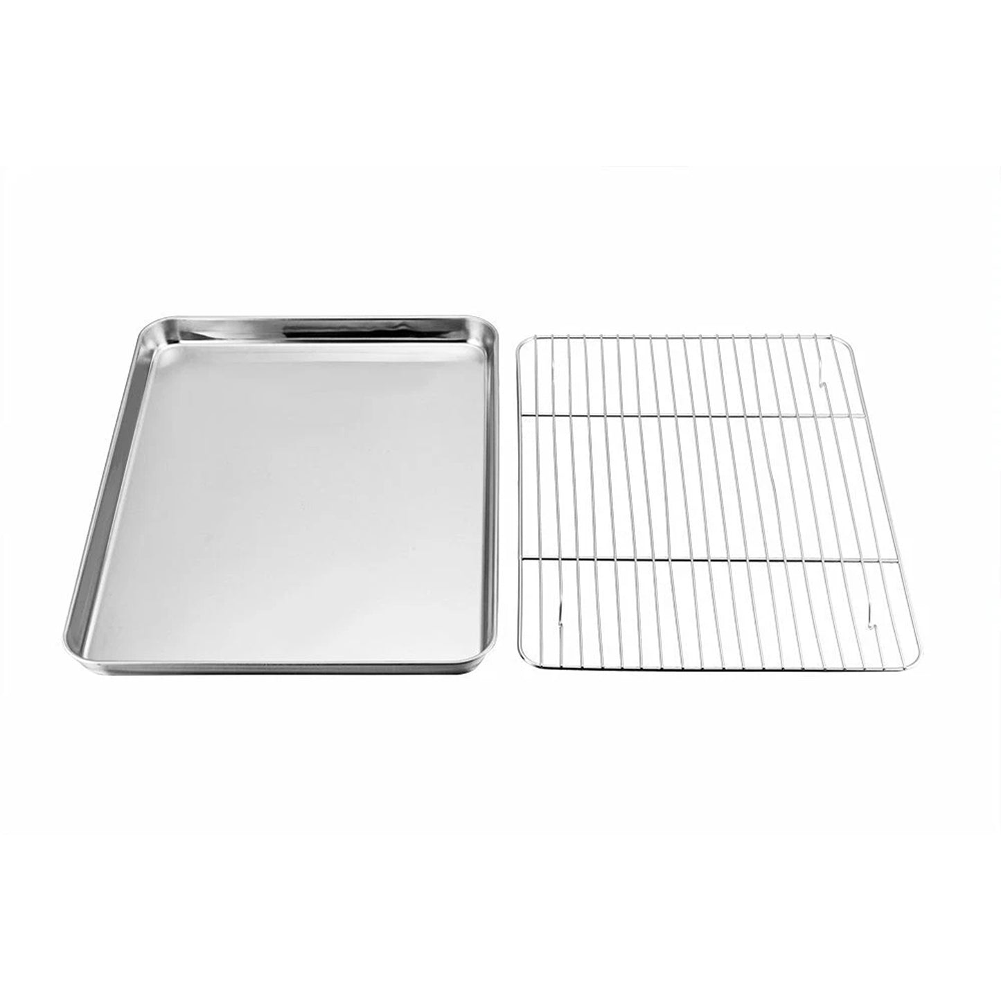 Stainless Steel Baking Tray with Cooling Rack Cookie Sheet Pan Set