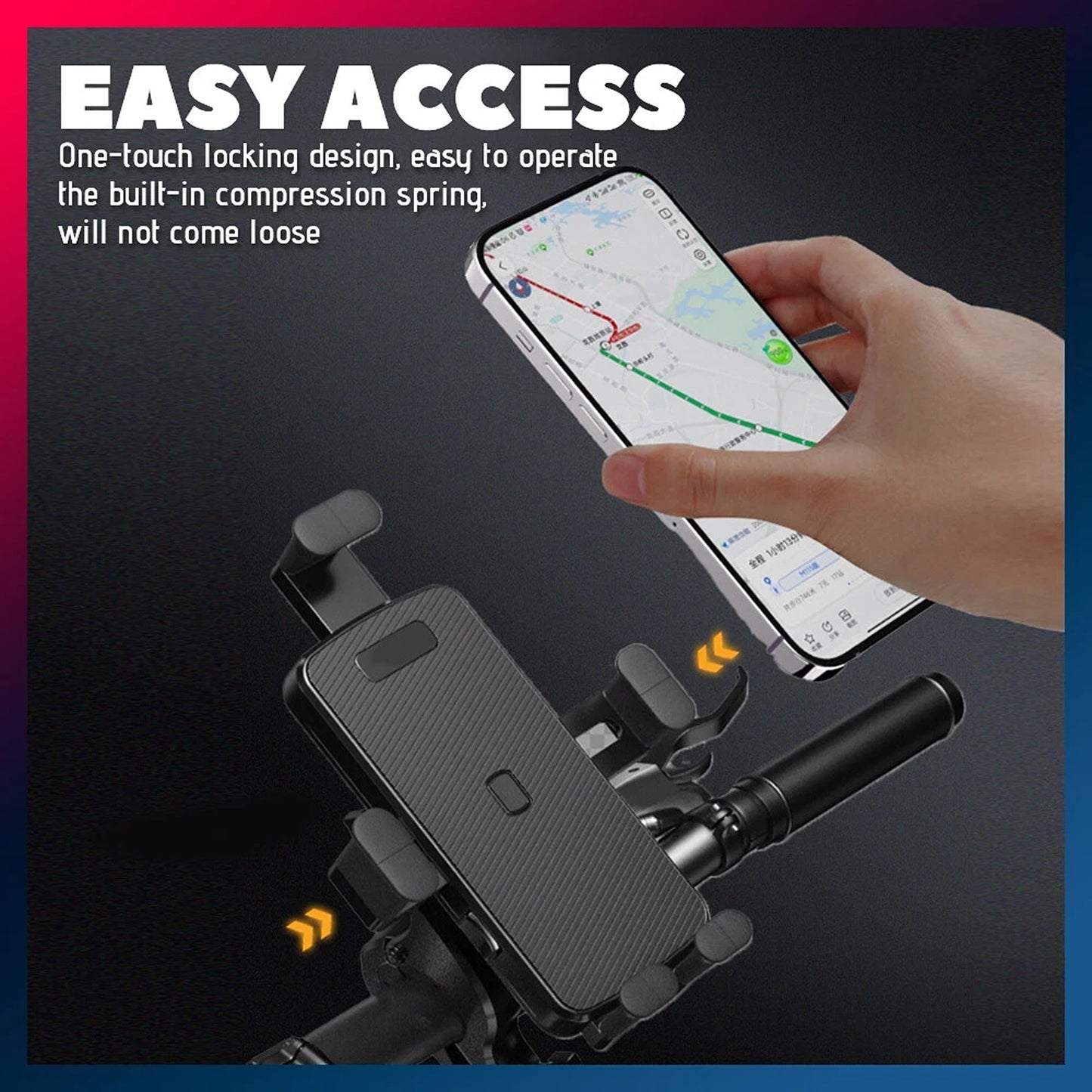 360 Degree Rotating Phone Holder Mount for Motorcycle and Bicycle