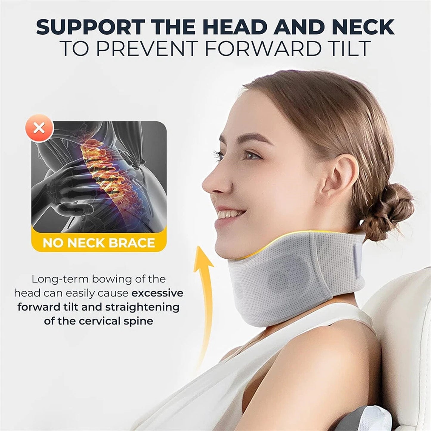 Cervical Neck Collar Soft Foam Brace for Pain Relief and Sleep