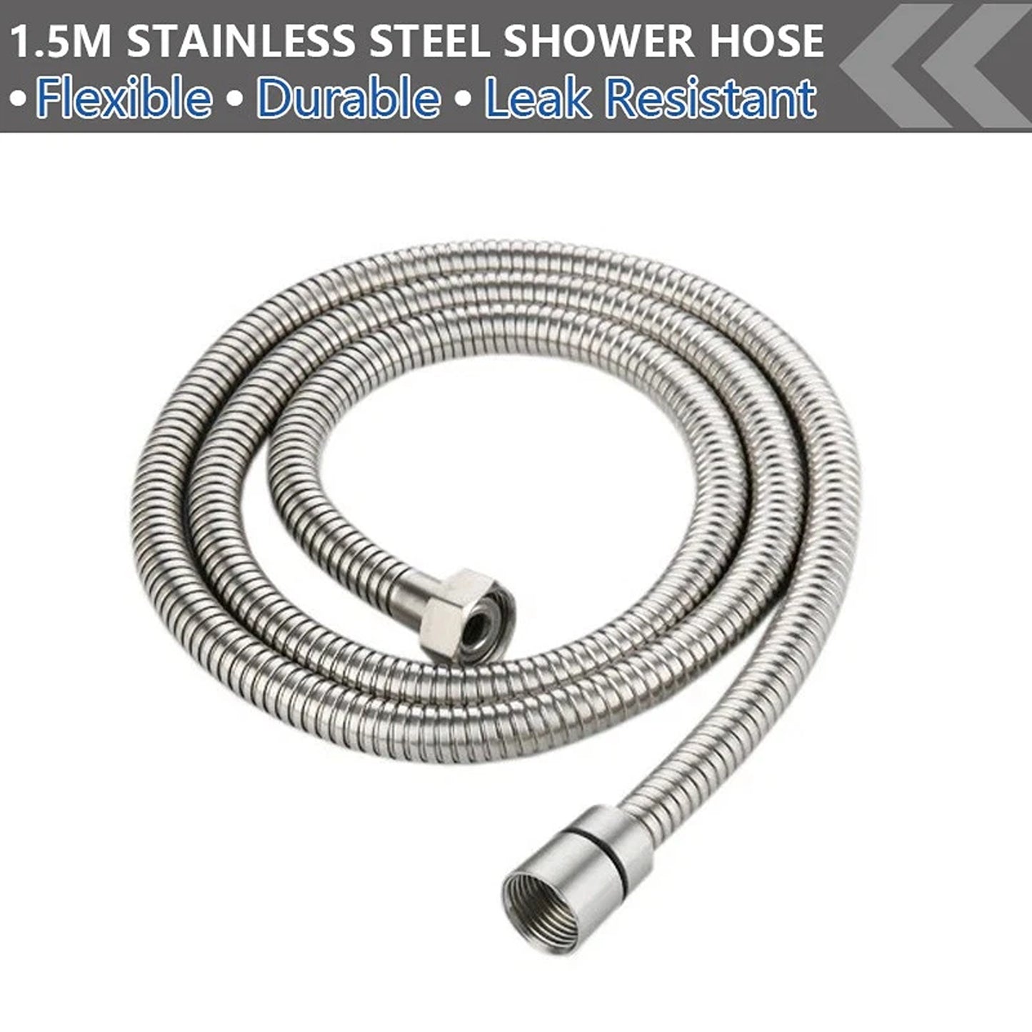 High Pressure Shower Head with 5 Spray Modes and 1.5m Hose