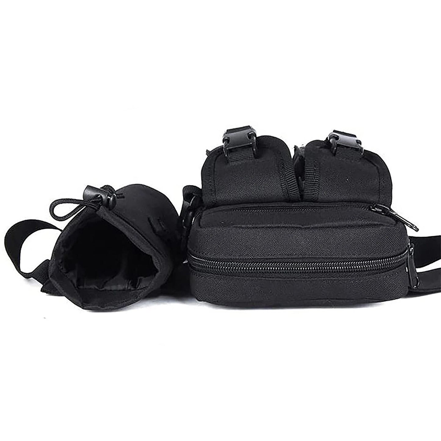 Black Tactical Waist Pack for Camping Hiking and Outdoor Activities