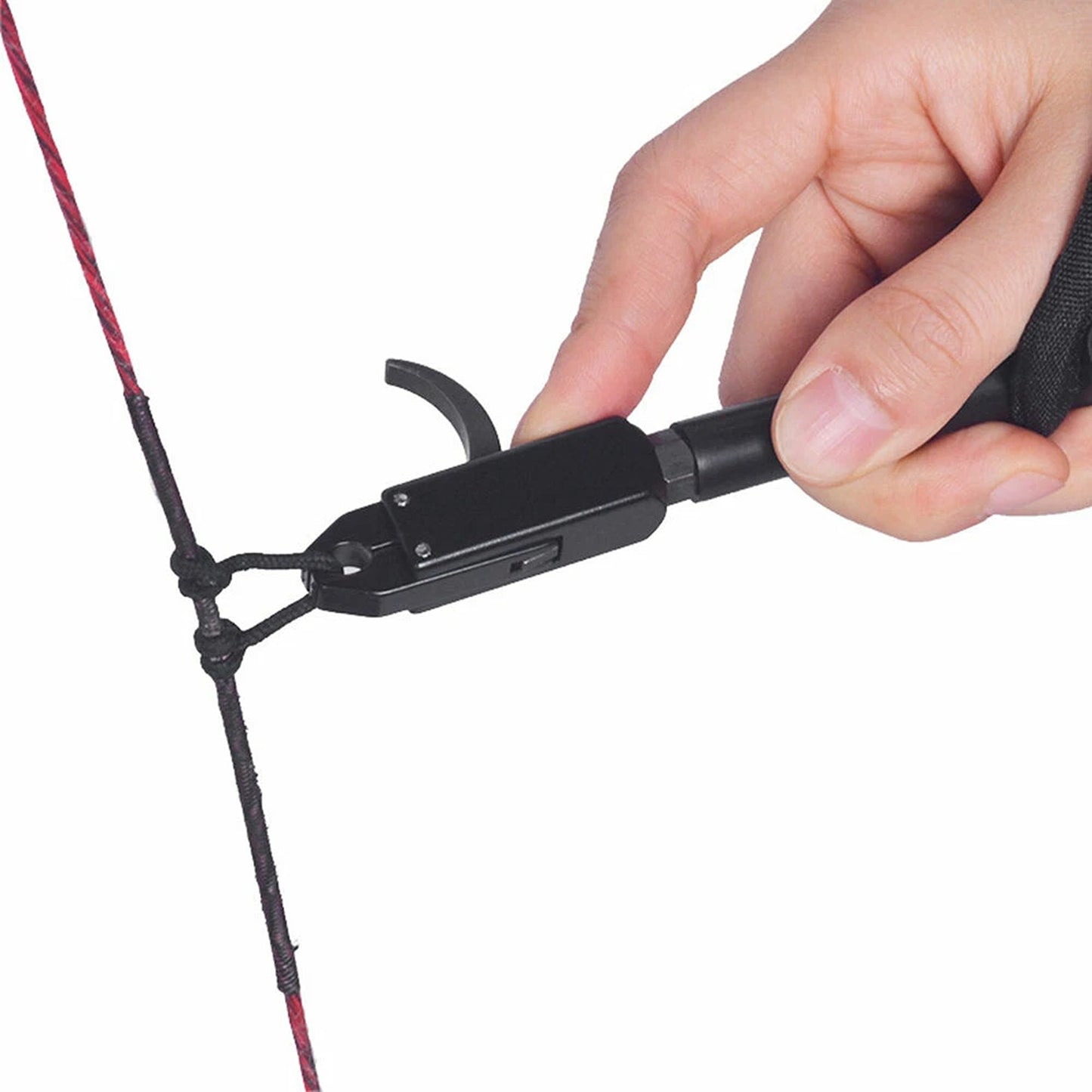 Adjustable Archery Bow Release Aid With Wrist Strap Caliper Design