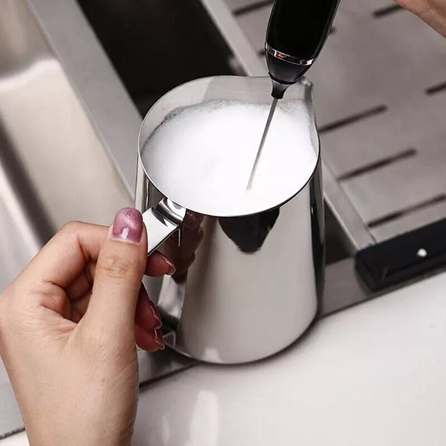 Stainless Steel Milk Frothing Pitcher with Scale for Coffee and Latte